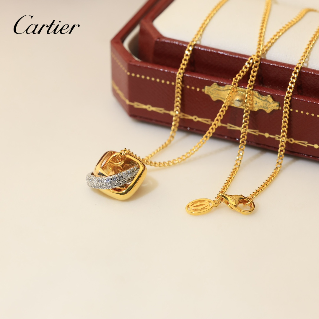【CARTIER】ネックレス、新しいネックレス万能シンプルファッションオーナメント 2472-BRAND OFF