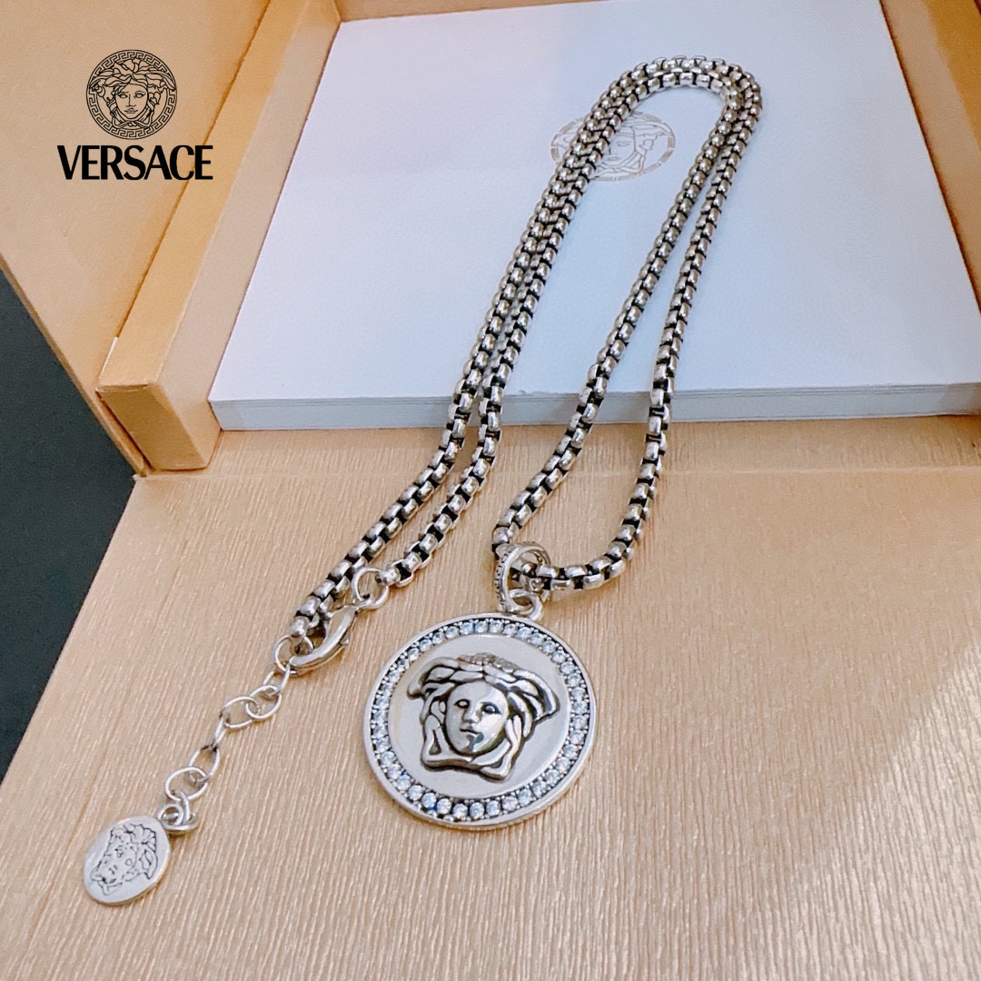 【VERSACE】ネックレス、新しいネックレス万能シンプルファッションオーナメント 2474-BRAND OFF