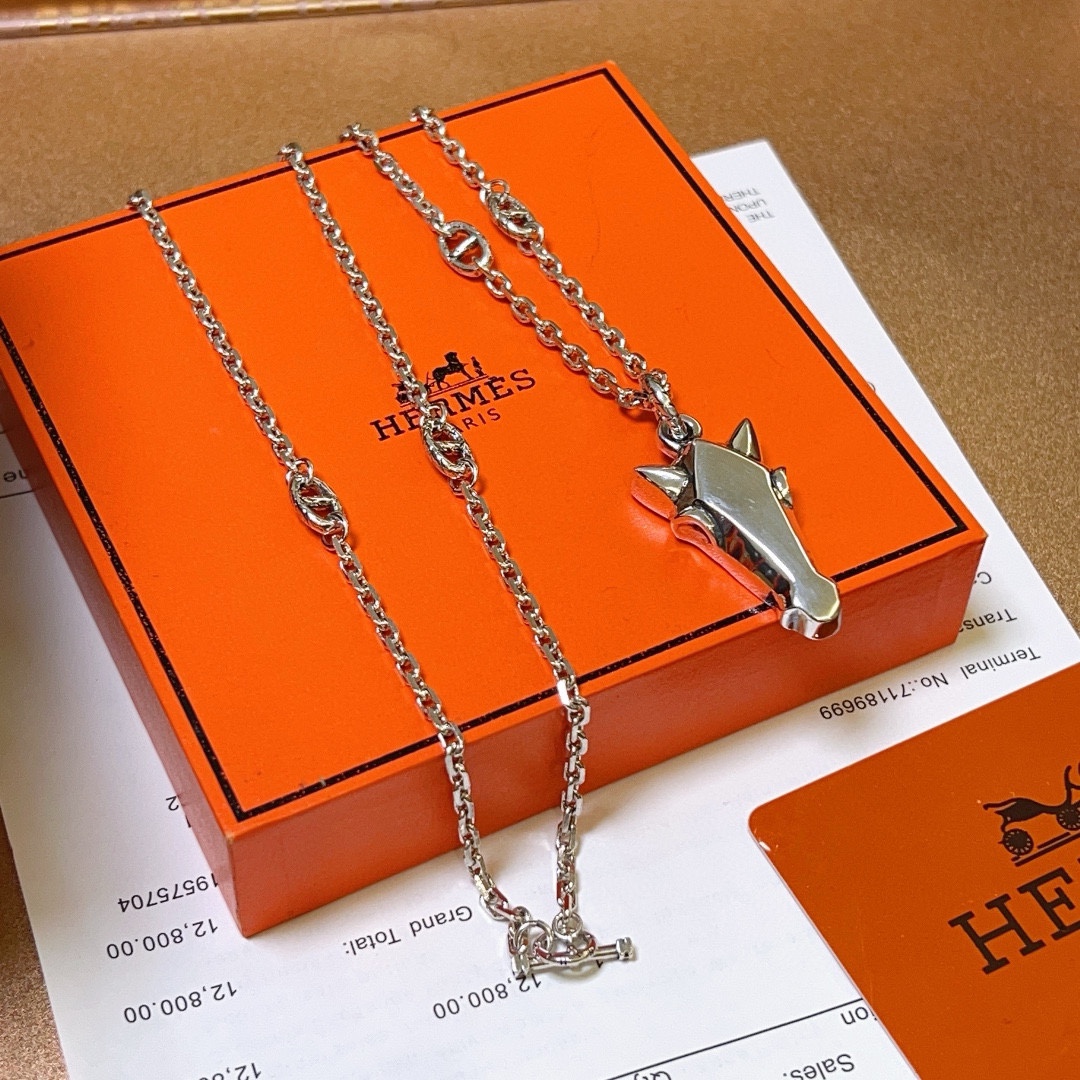 【HERMES】ネックレス、新しいネックレス万能シンプルファッションオーナメント 240730-BRAND OFF