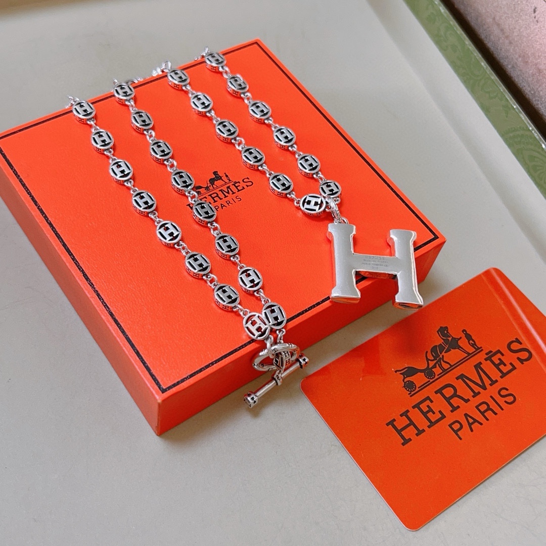 【HERMES】ネックレス、新しいネックレス万能シンプルファッションオーナメント 240730-BRAND OFF