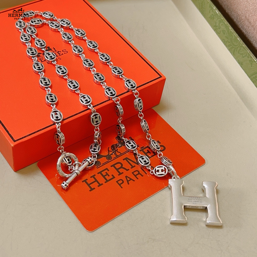 【HERMES】ネックレス、新しいネックレス万能シンプルファッションオーナメント 240730-BRAND OFF