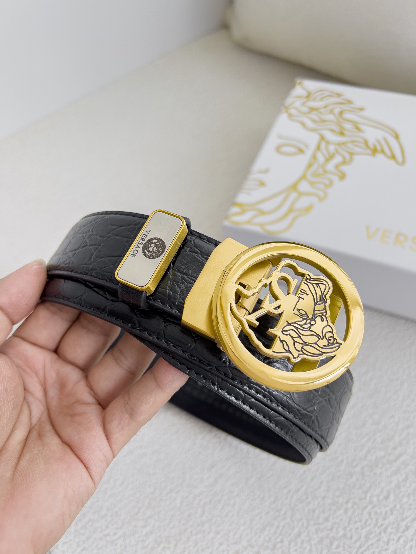 【VERSACE】(ヴェルサーチ) 3.5cmベルト メンズ 240903-BRAND OFF