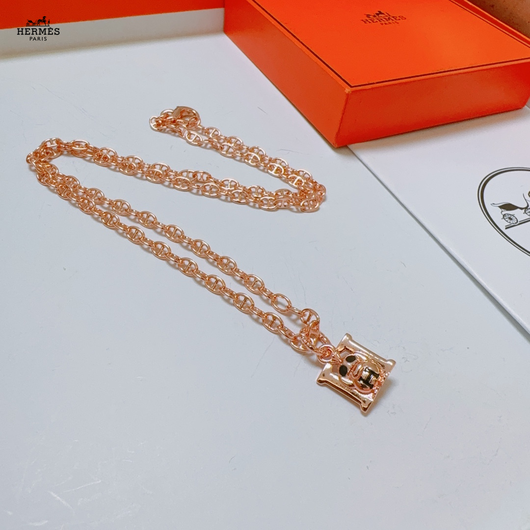 【HERMES】ネックレス、新しいネックレス万能シンプルファッションオーナメント 240730-BRAND OFF