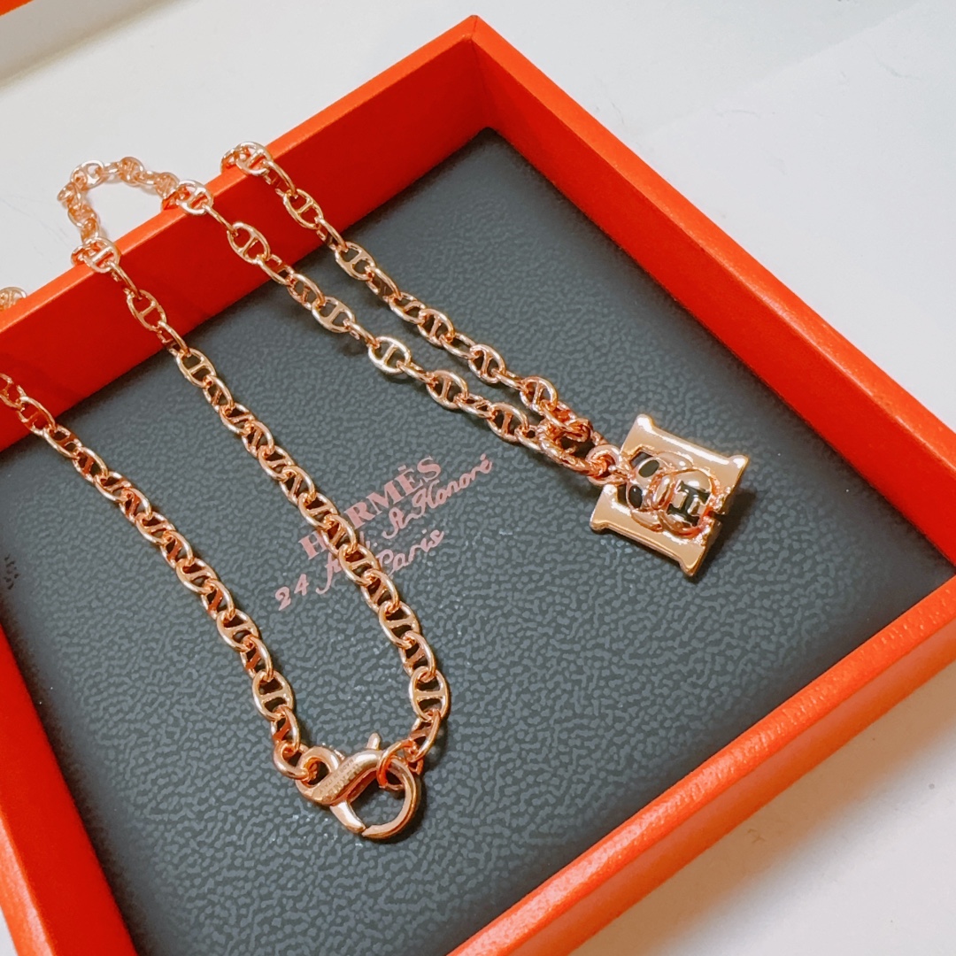 【HERMES】ネックレス、新しいネックレス万能シンプルファッションオーナメント 240730-BRAND OFF