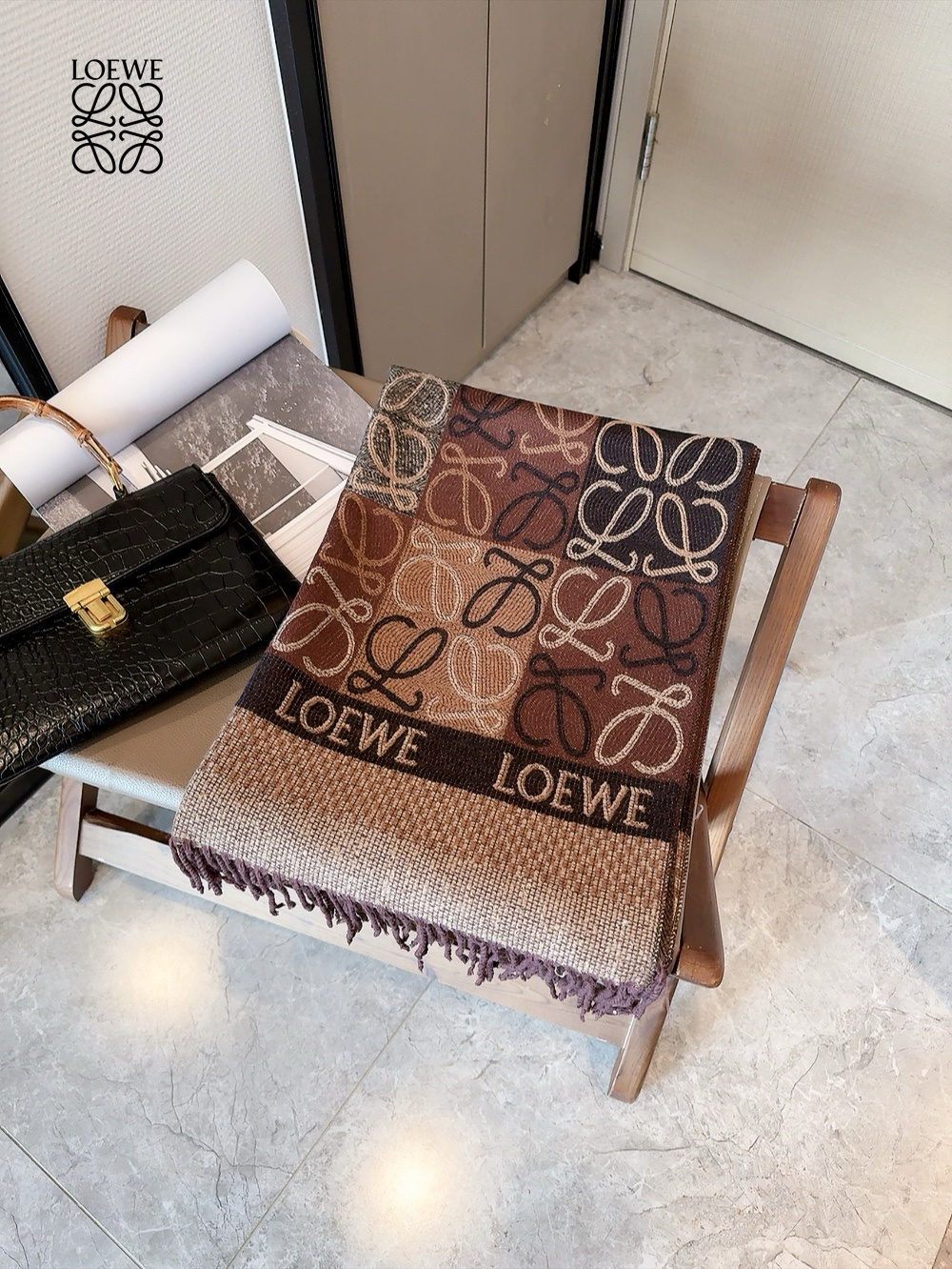 【LOEWE ロエベ】スカーフ 65*180CM   241109-BRAND OFF