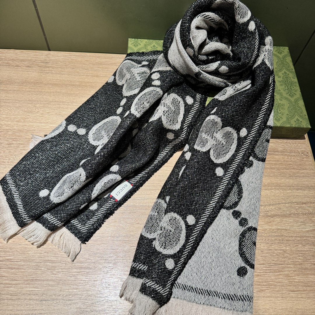 【GUCCI グッチ】スカーフ45*195CM  241108-BRAND OFF