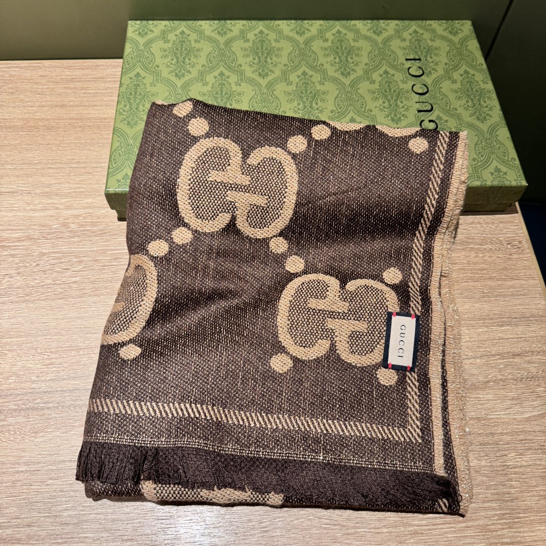 【GUCCI グッチ】スカーフ45*195CM  241108-BRAND OFF