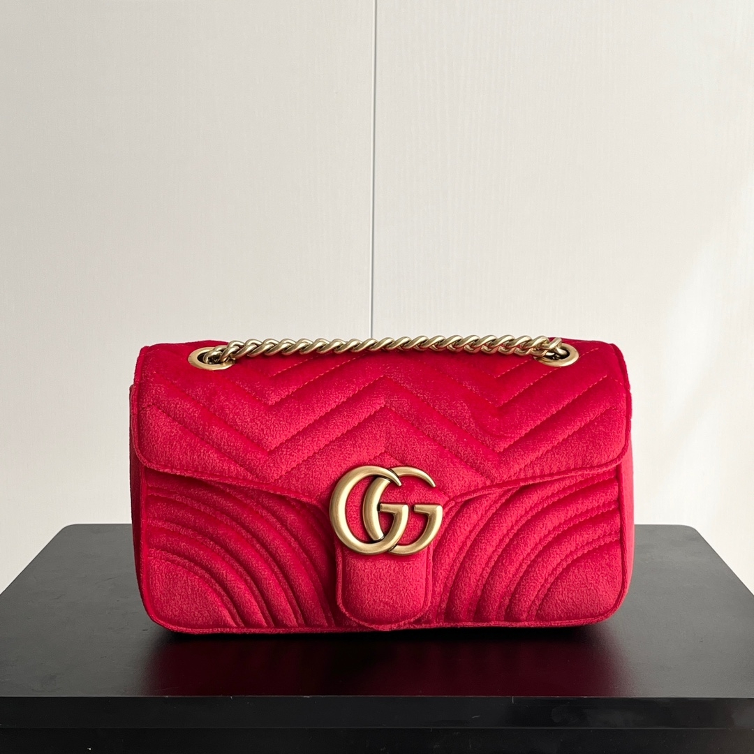 【GUCCI公式旗艦店】グッチ GG MARMONT ビロード チェーンバッグ-BRAND OFF