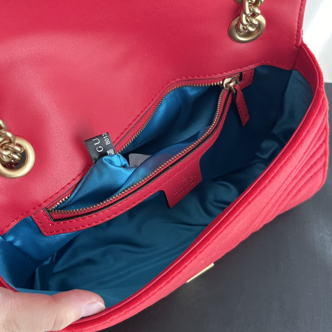 【GUCCI公式旗艦店】グッチ GG MARMONT ビロード チェーンバッグ-BRAND OFF