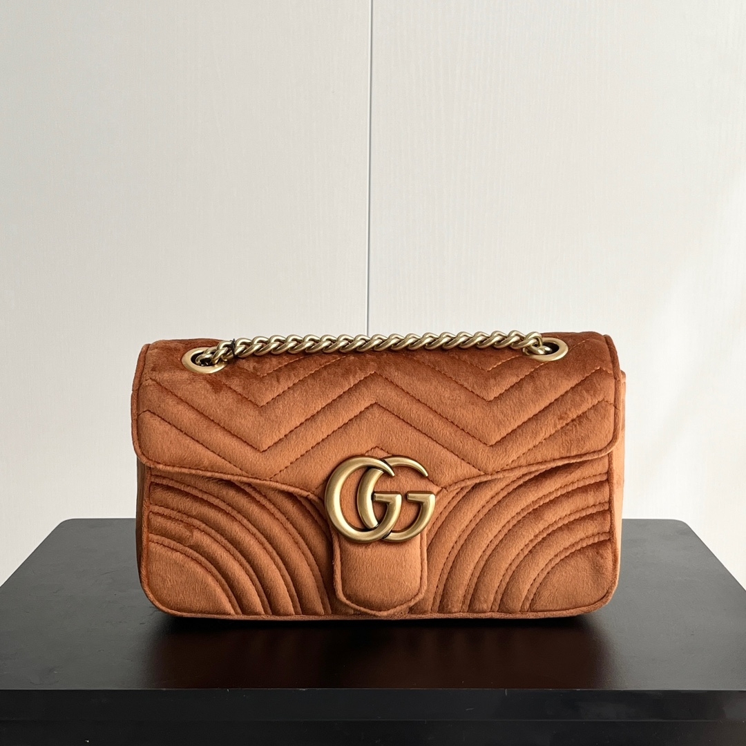 【GUCCI公式旗艦店】グッチ GG MARMONT ビロード チェーンバッグ-BRAND OFF