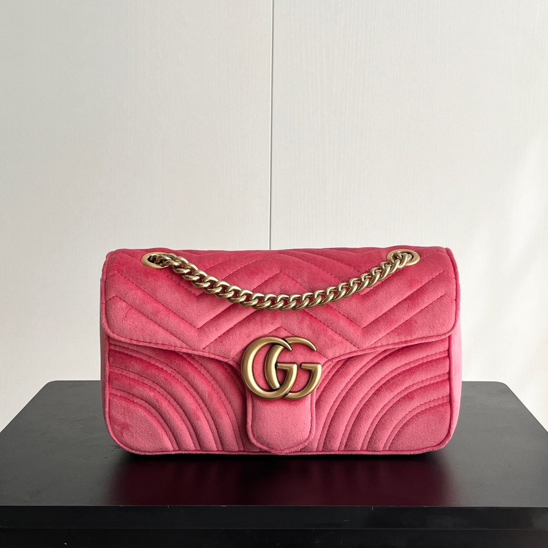 【GUCCI公式旗艦店】グッチ GG MARMONT ビロード チェーンバッグ-BRAND OFF