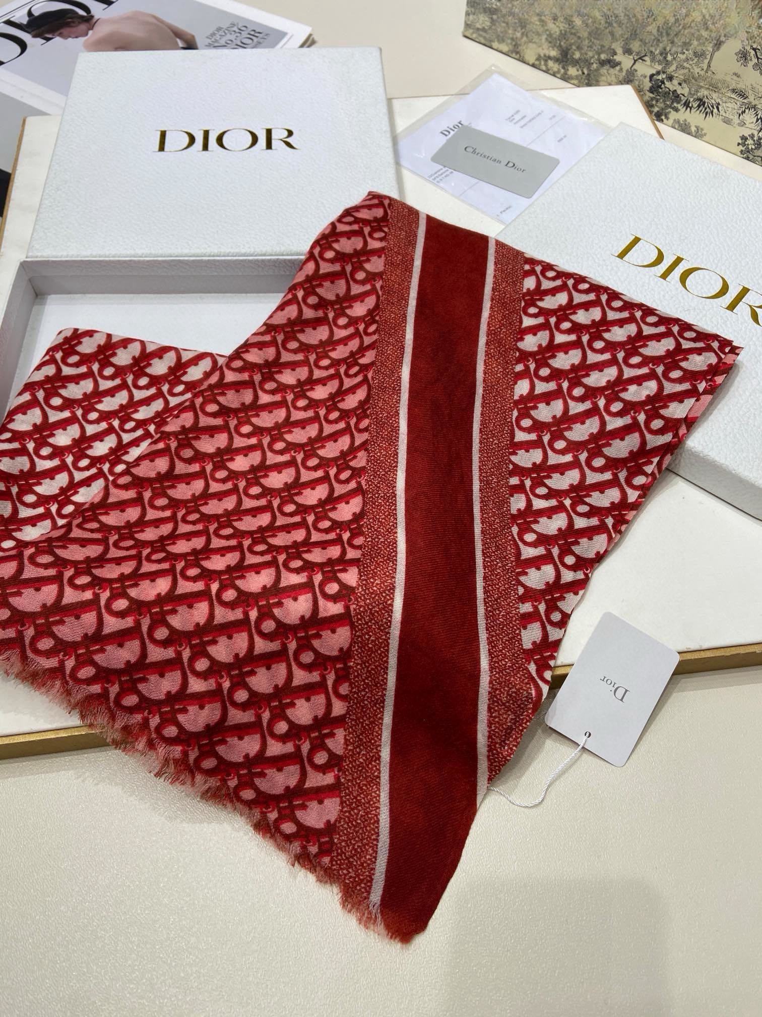 【DIOR  ディオール 】スカーフ  200*110cm  241108-BRAND OFF