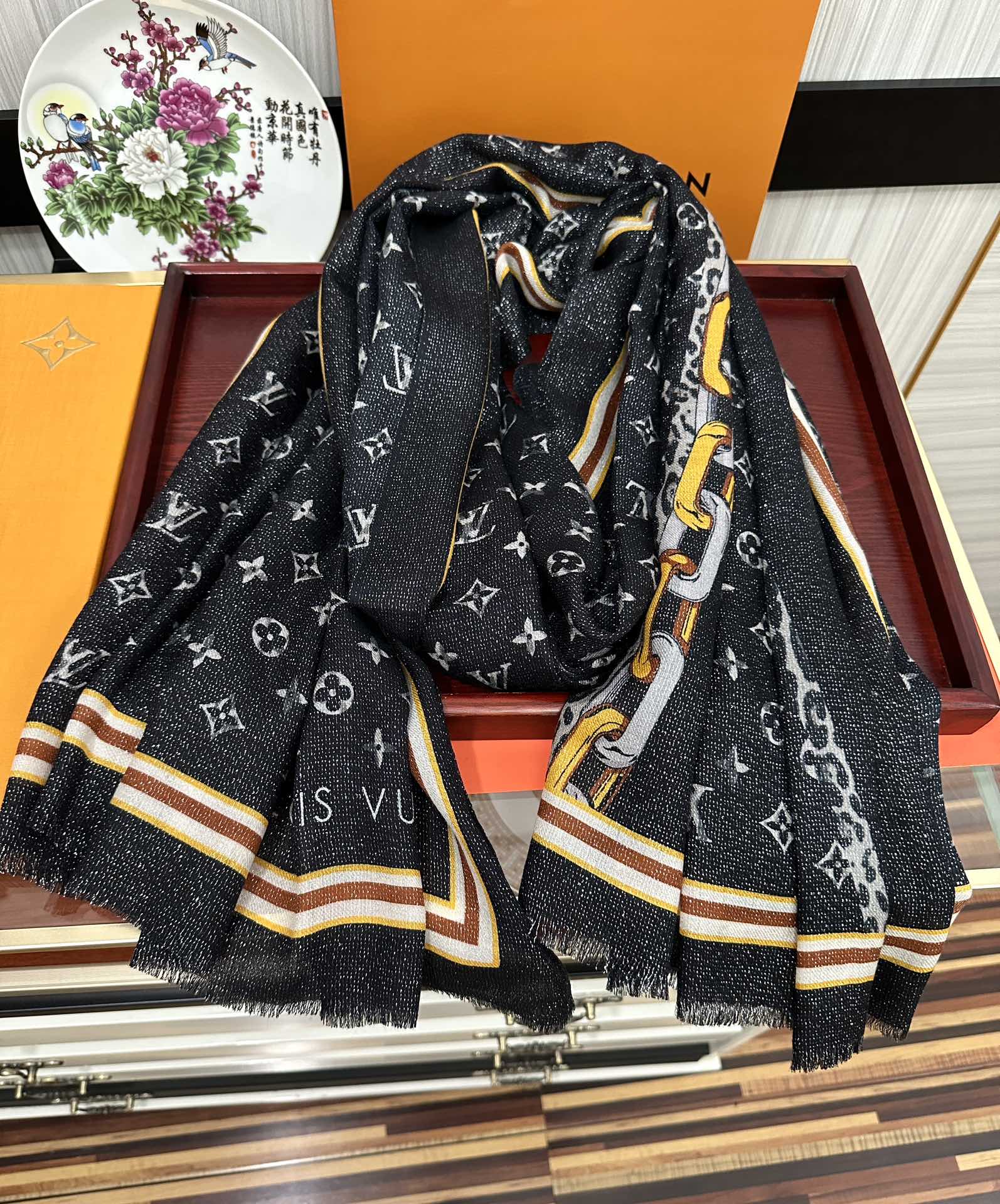 【LV LOUIS VUITTON ルイ·ヴィトン】 スカーフ 100*200cm  241107-BRAND OFF