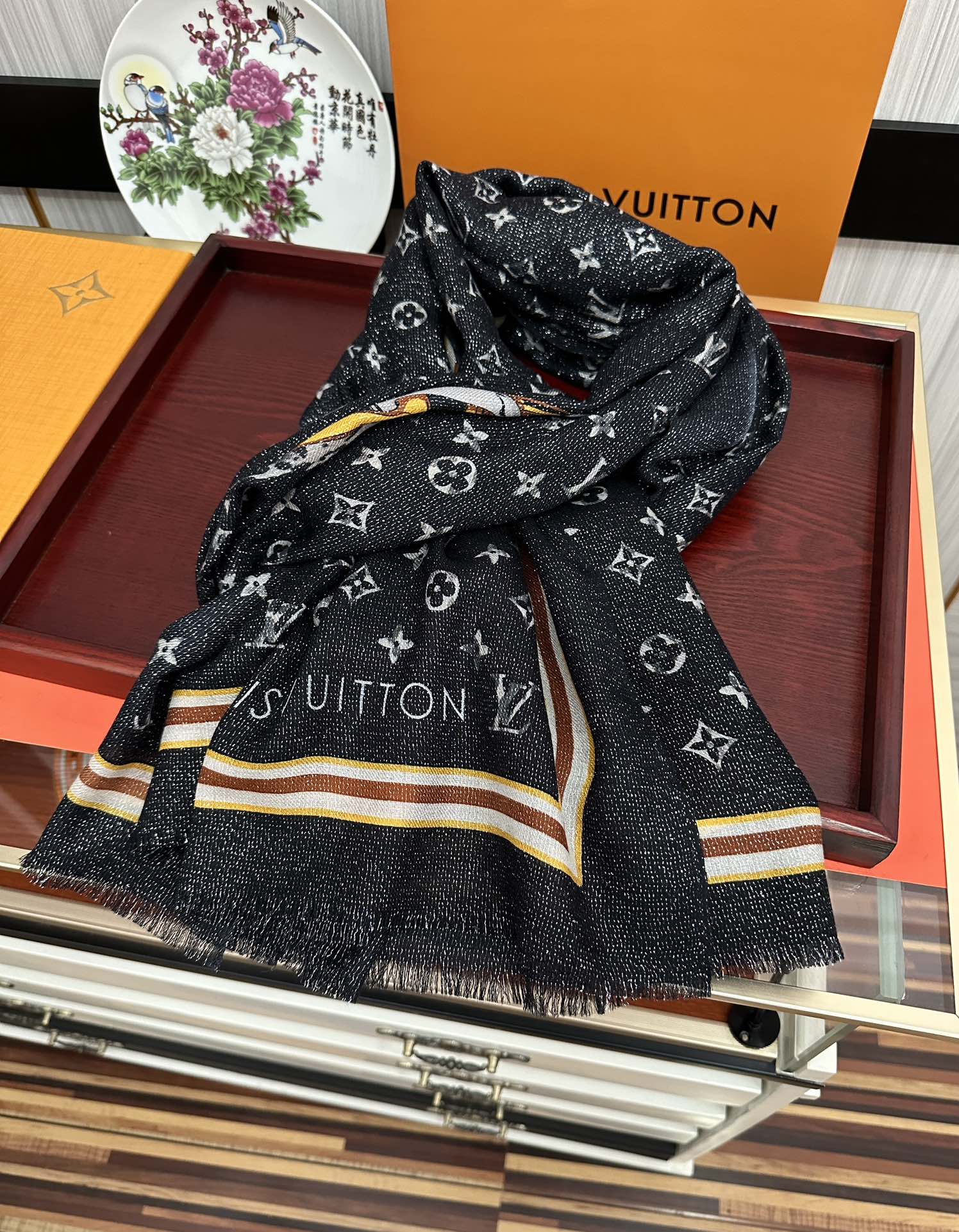 【LV LOUIS VUITTON ルイ·ヴィトン】 スカーフ 100*200cm  241107-BRAND OFF