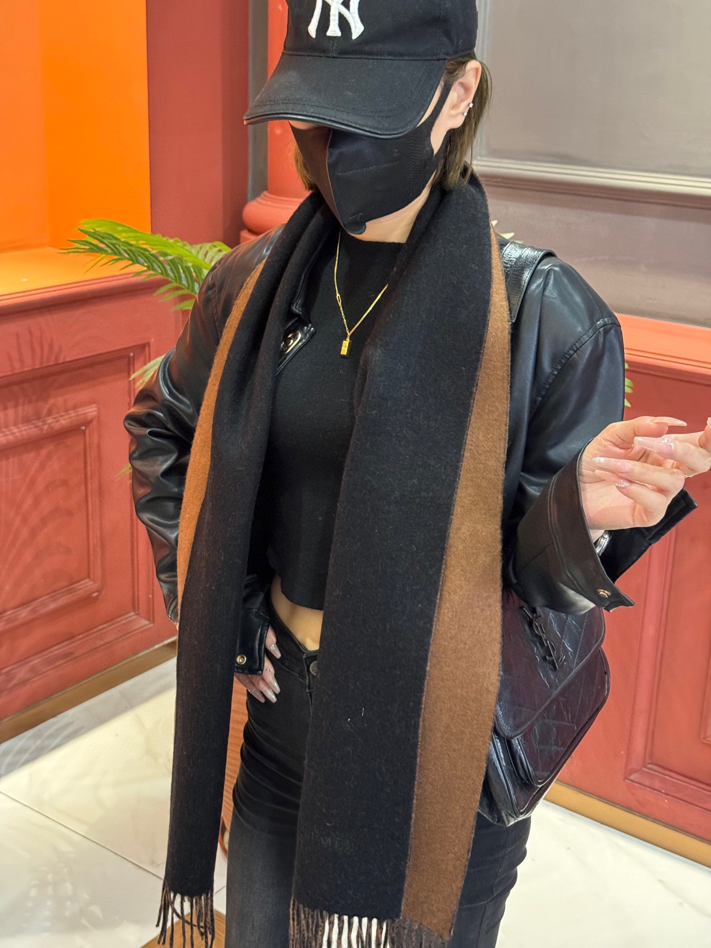 【HERMES エルメス 】スカーフ   30*180CM  241109-BRAND OFF