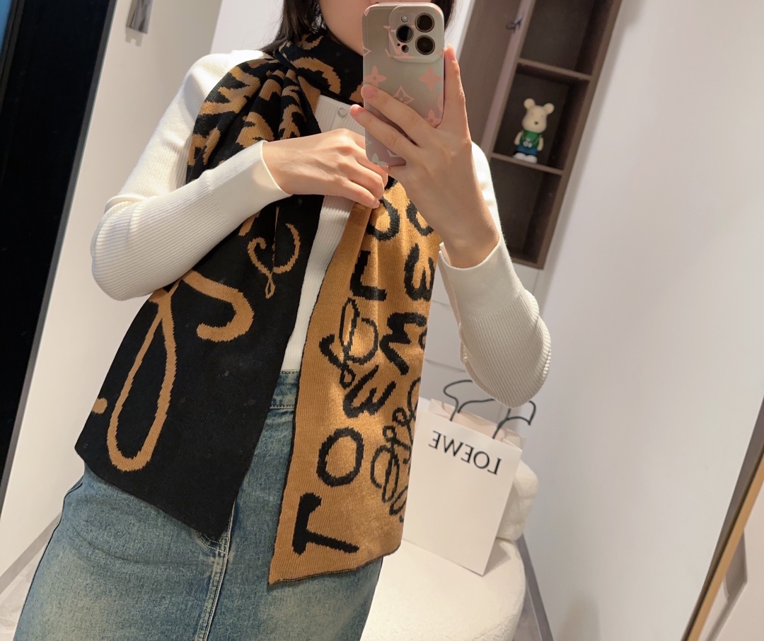 【LOEWE ロエベ】スカーフ 30*190CM   241109-BRAND OFF
