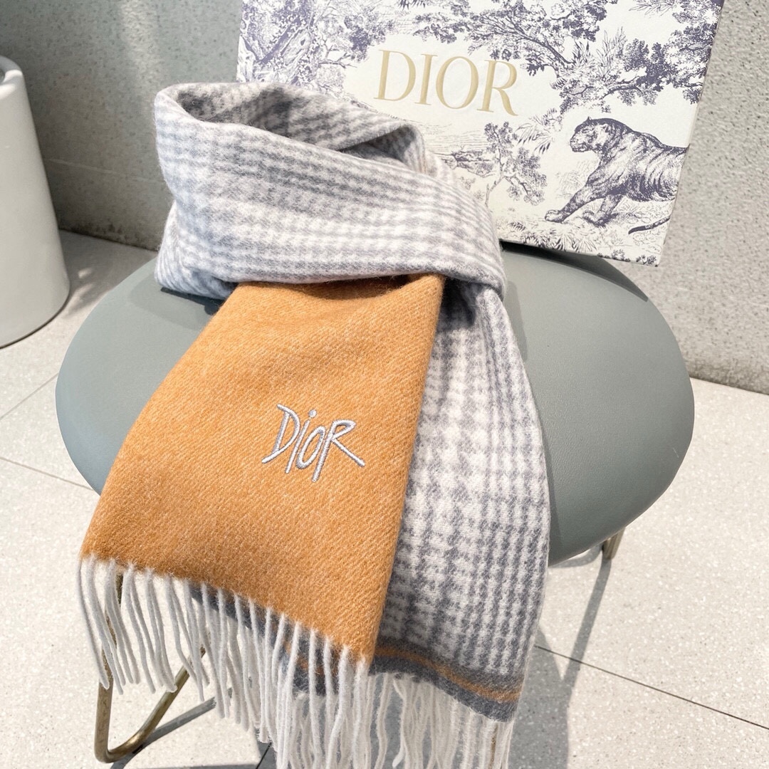 【DIOR  ディオール 】スカーフ32*200cm  241108-BRAND OFF