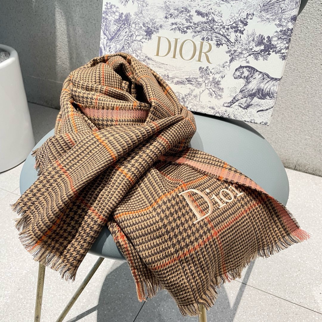 【DIOR  ディオール 】スカーフ90*200cm  241108-BRAND OFF