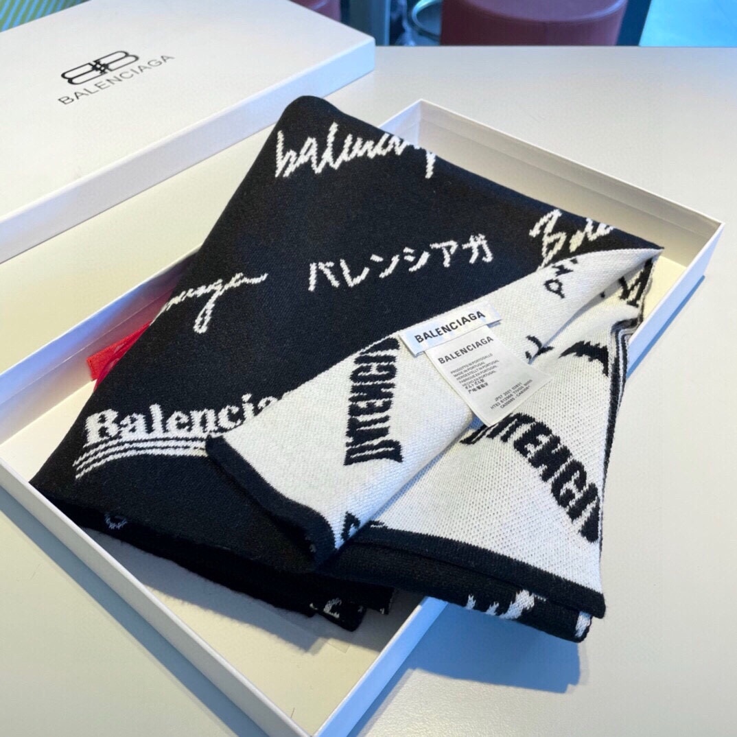 【BALENCIAGA   バレンシアガ】スカーフ32*180CM  241109-BRAND OFF