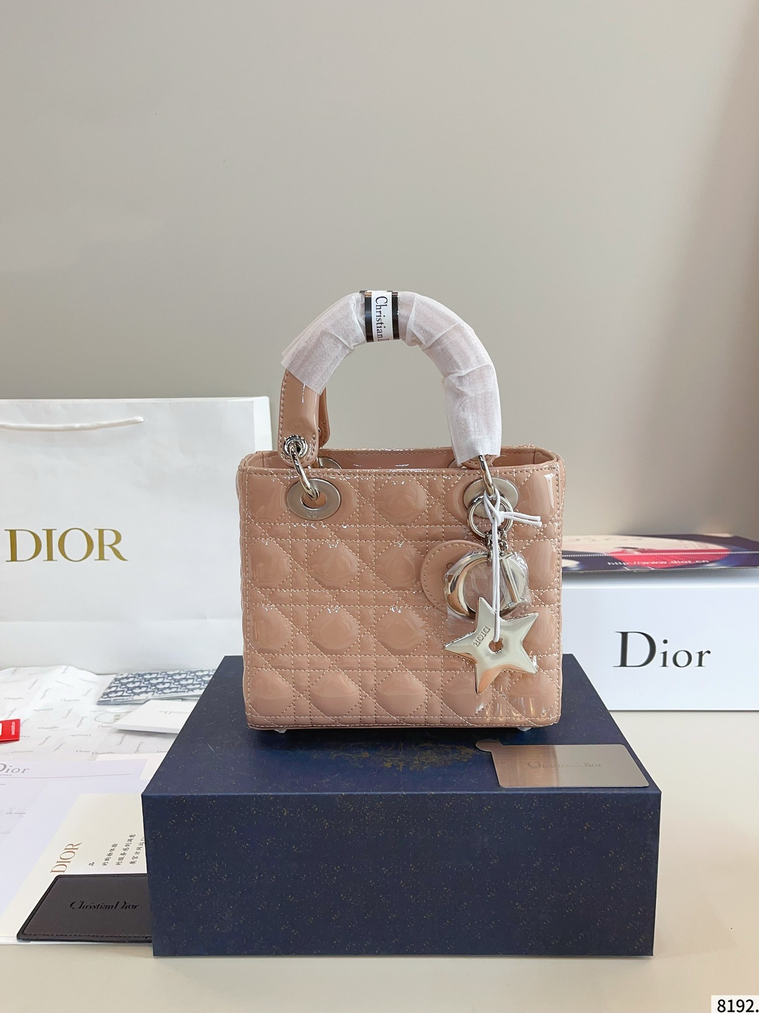 【DIOR公式旗艦店】レディディオール Lady ハンドバッグ シルバー金具-BRAND OFF