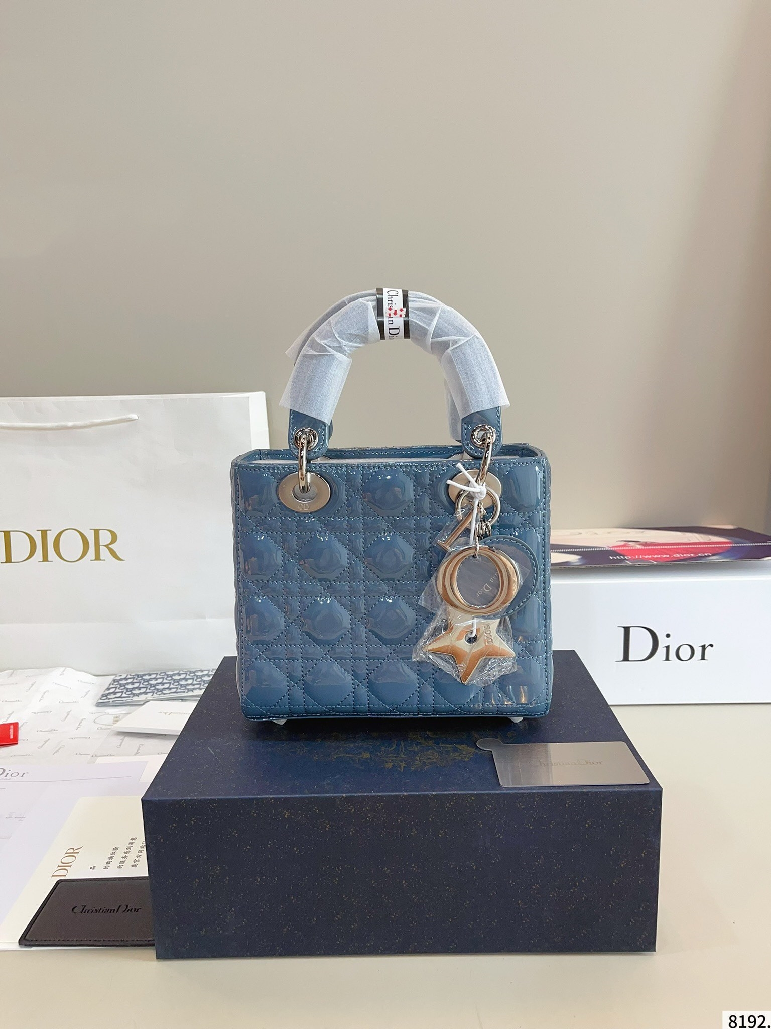 【DIOR公式旗艦店】レディディオール Lady ハンドバッグ シルバー金具-BRAND OFF