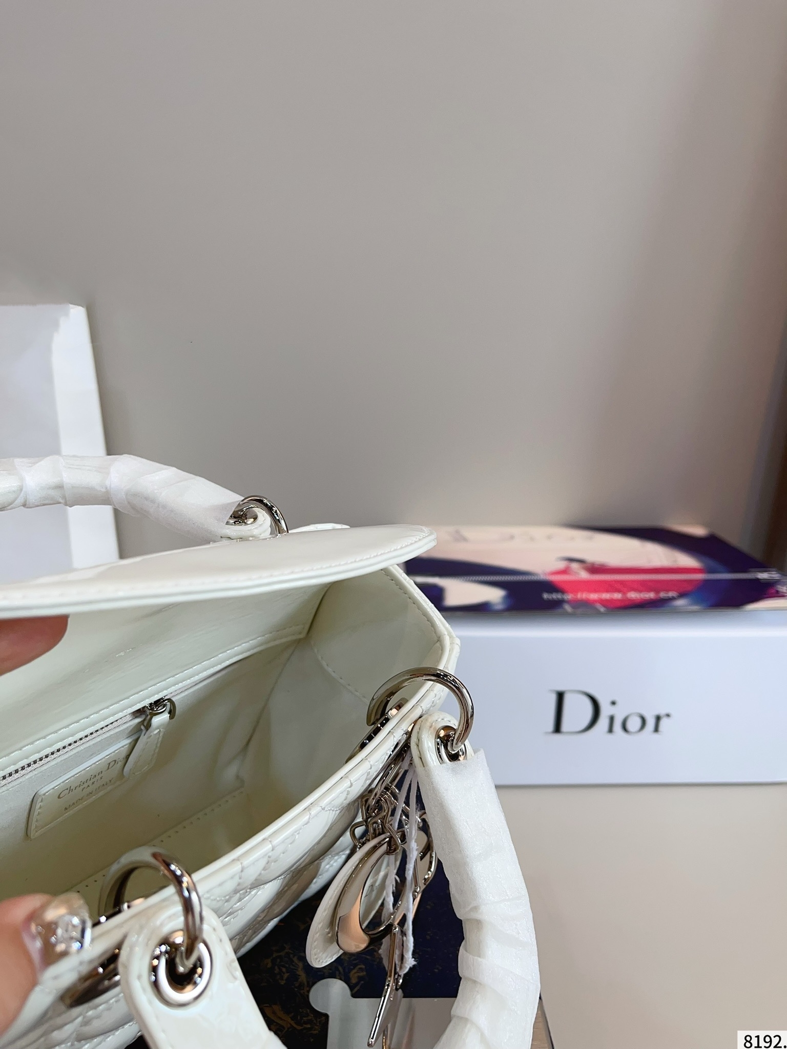 【DIOR公式旗艦店】レディディオール Lady ハンドバッグ シルバー金具-BRAND OFF