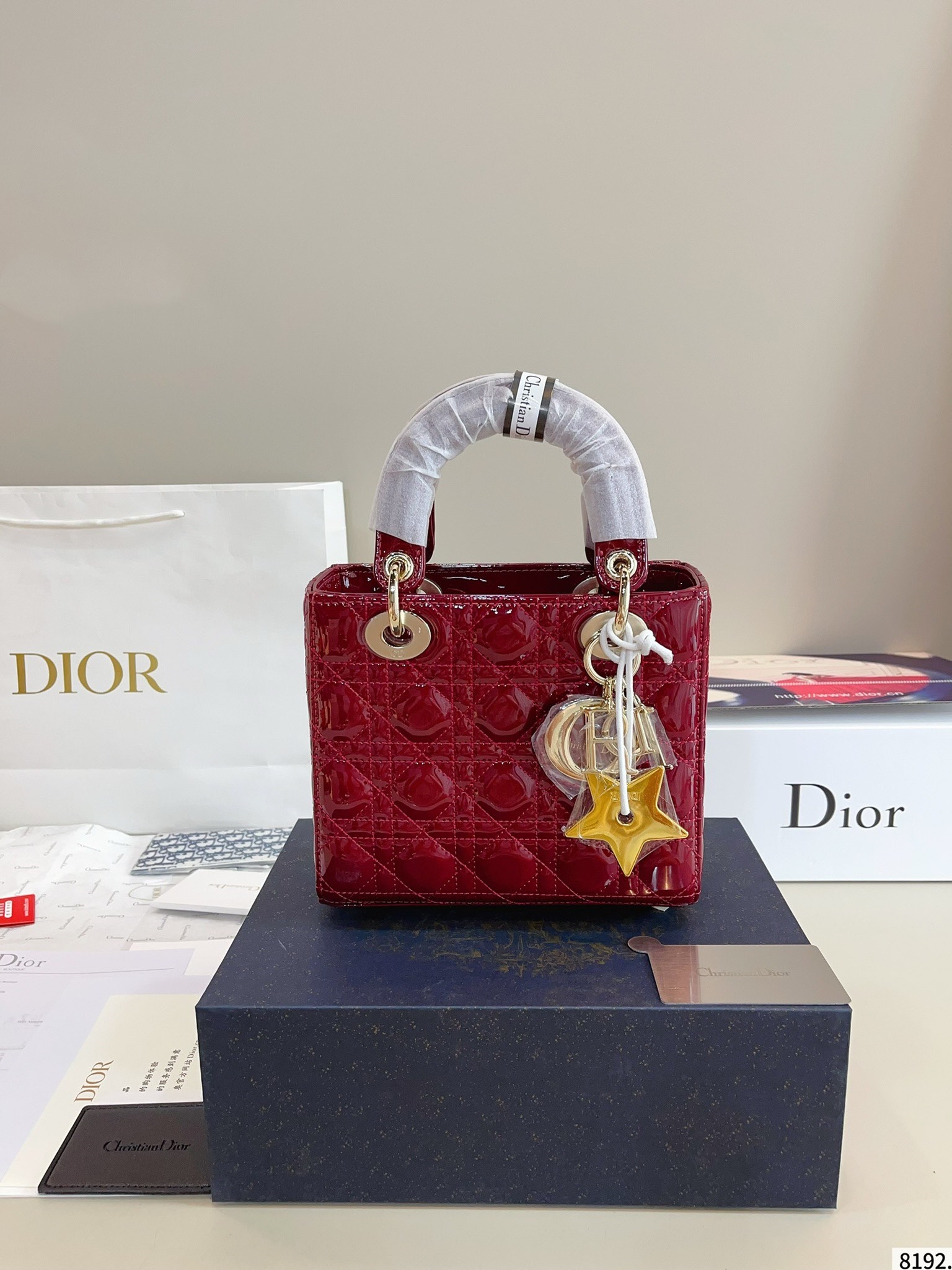 【DIOR公式旗艦店】レディディオール Lady ハンドバッグ ゴールド金具-BRAND OFF