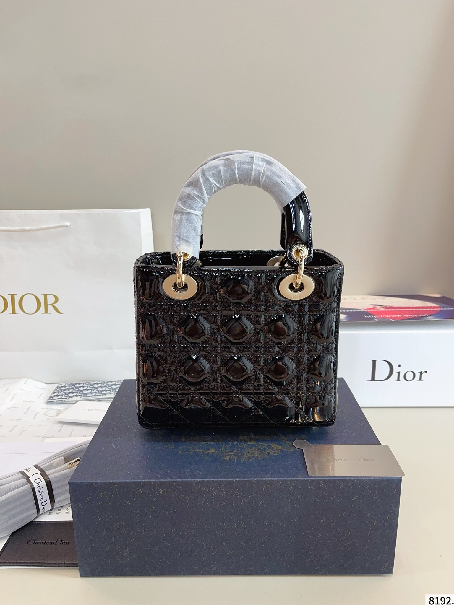 【DIOR公式旗艦店】レディディオール Lady ハンドバッグ ゴールド金具-BRAND OFF