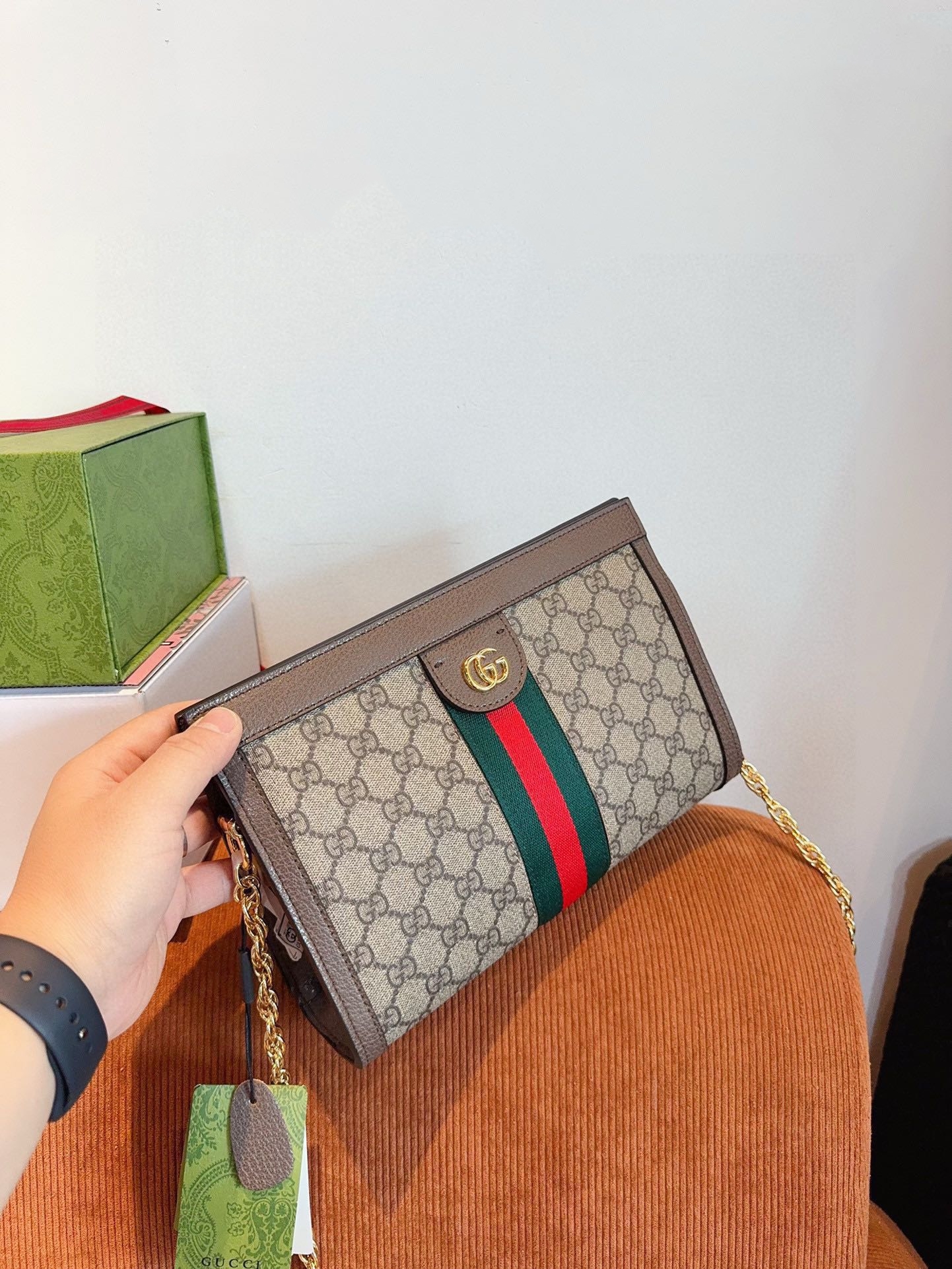 【GUCCI旗艦店】グッチ Ophidia チェーンバッグ ★大人気-BRAND OFF