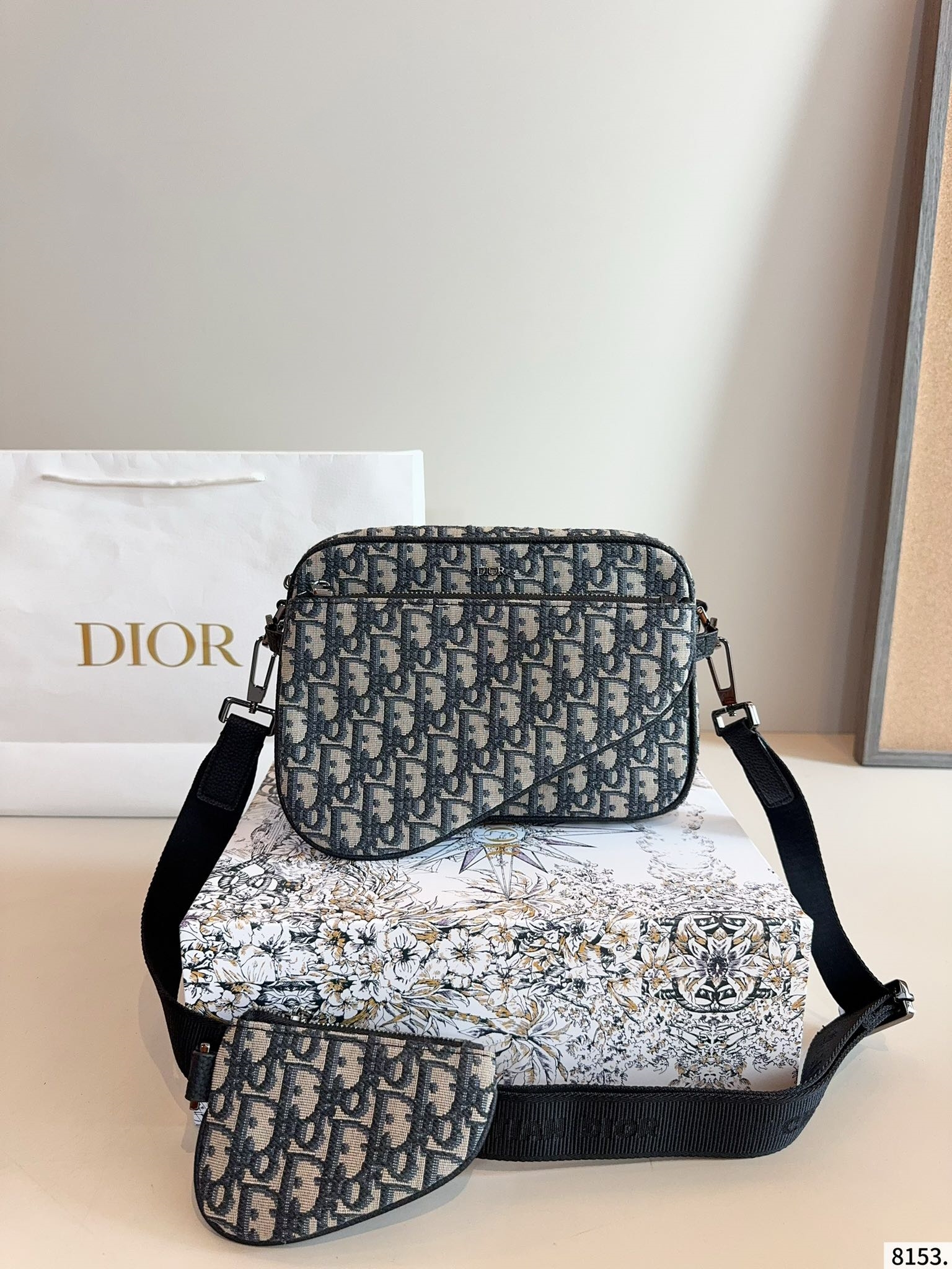 DIOR★オブリーク ジャカード ショルダーバッグ-BRAND OFF