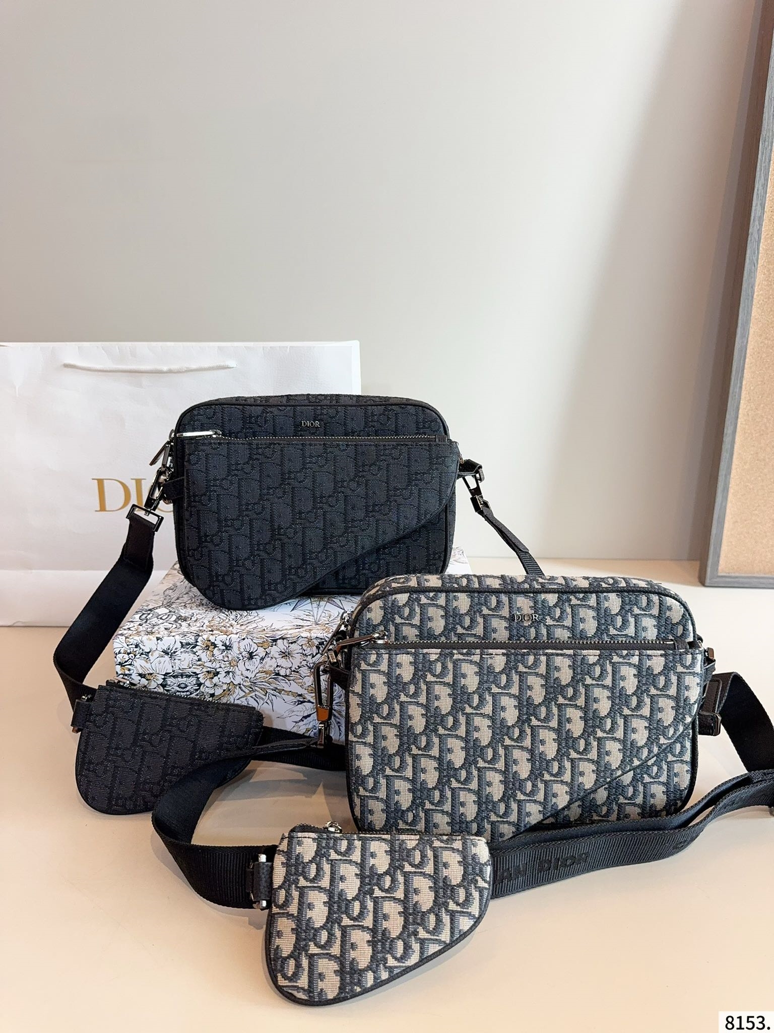 DIOR★オブリーク ジャカード ショルダーバッグ-BRAND OFF