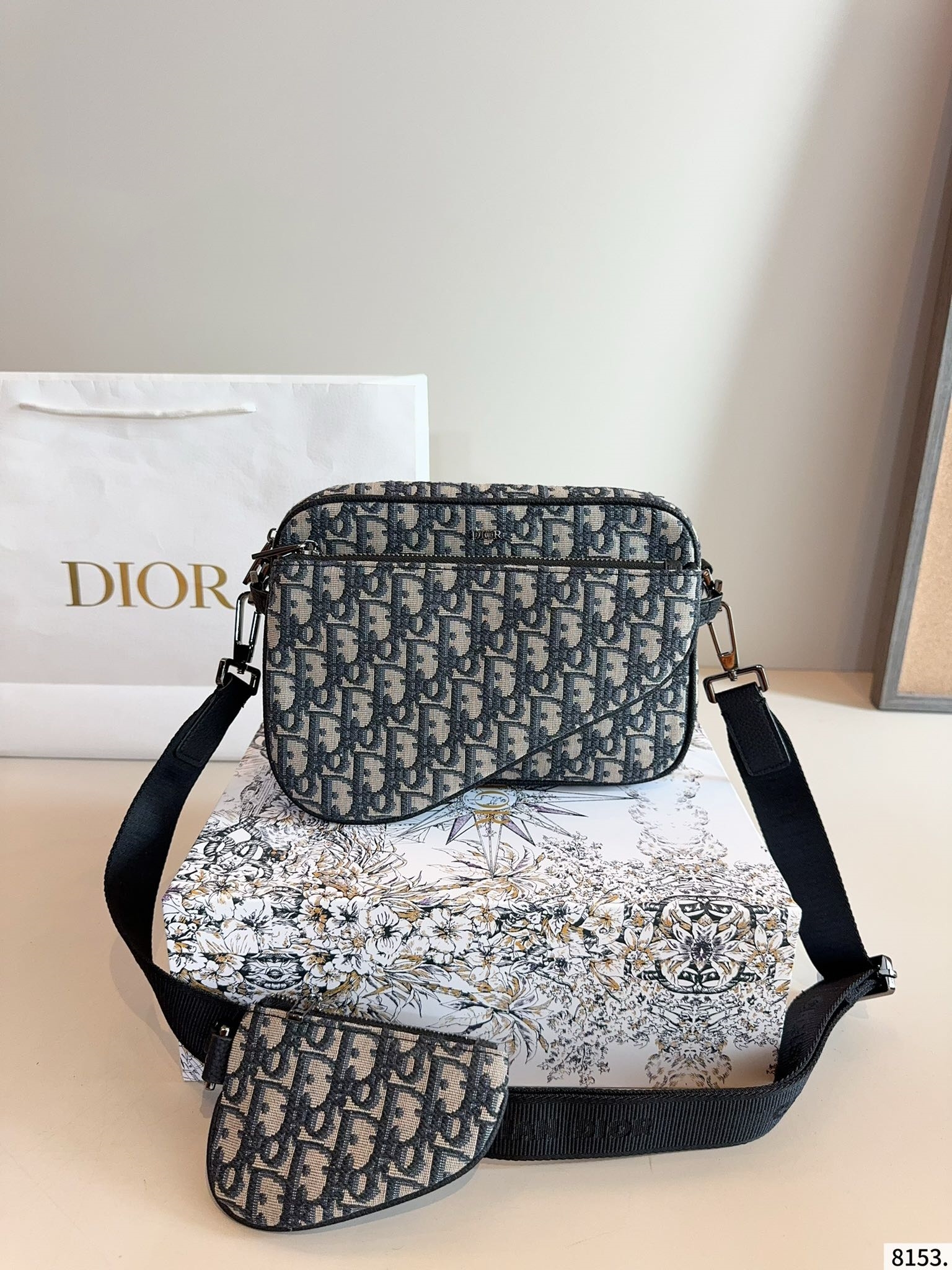 DIOR★オブリーク ジャカード ショルダーバッグ-BRAND OFF