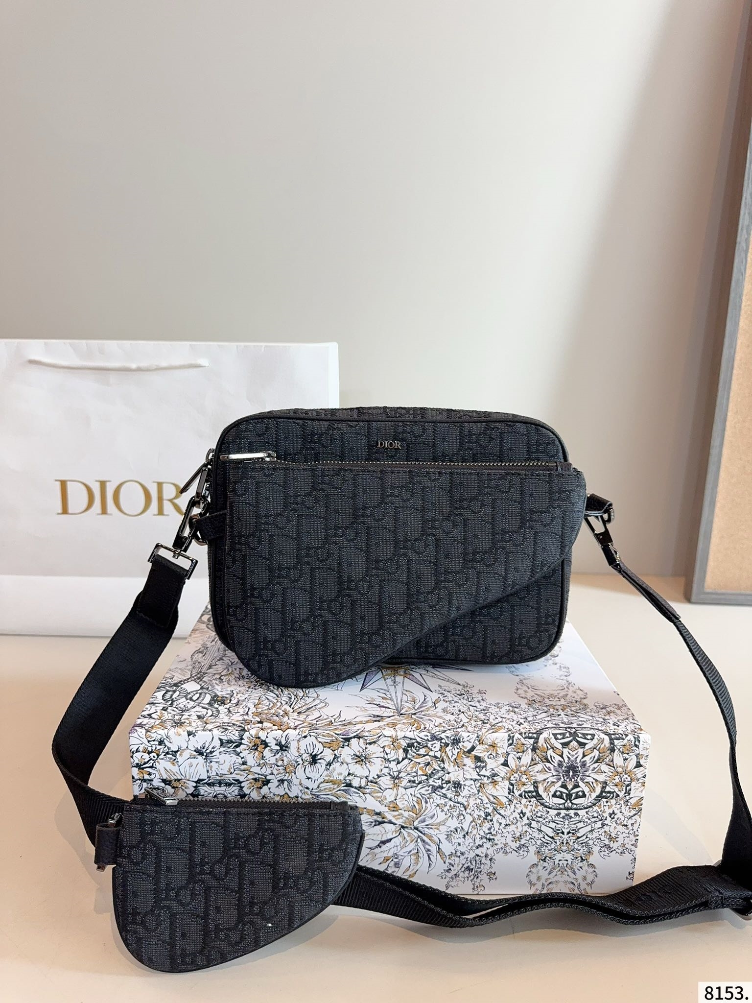 DIOR★オブリーク ジャカード ショルダーバッグ-BRAND OFF