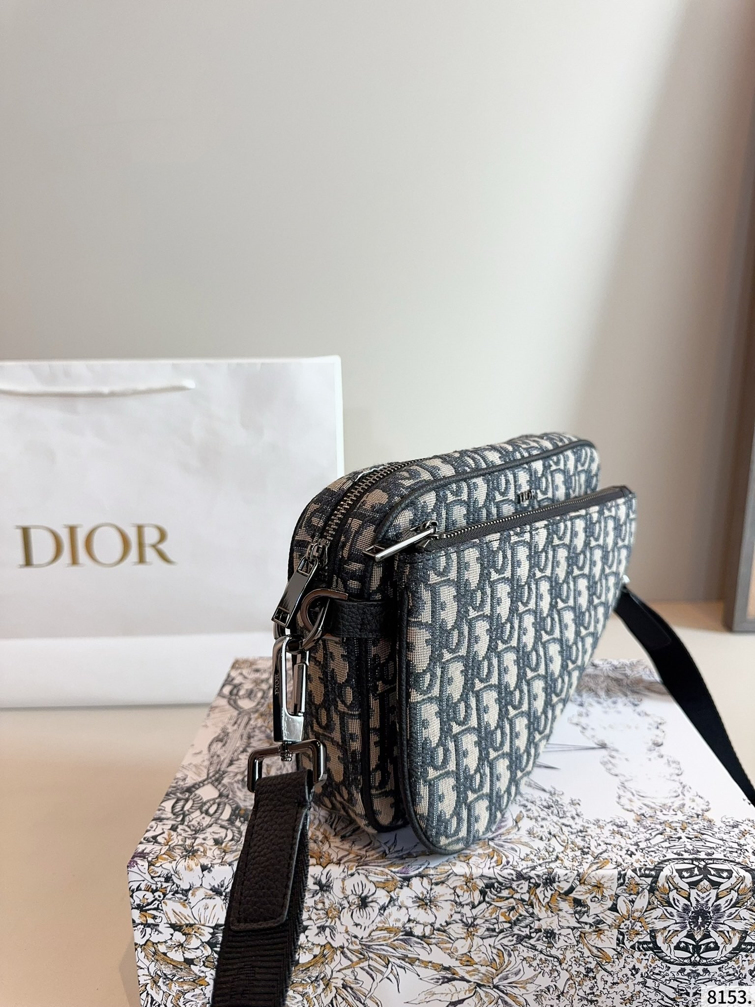 DIOR★オブリーク ジャカード ショルダーバッグ-BRAND OFF