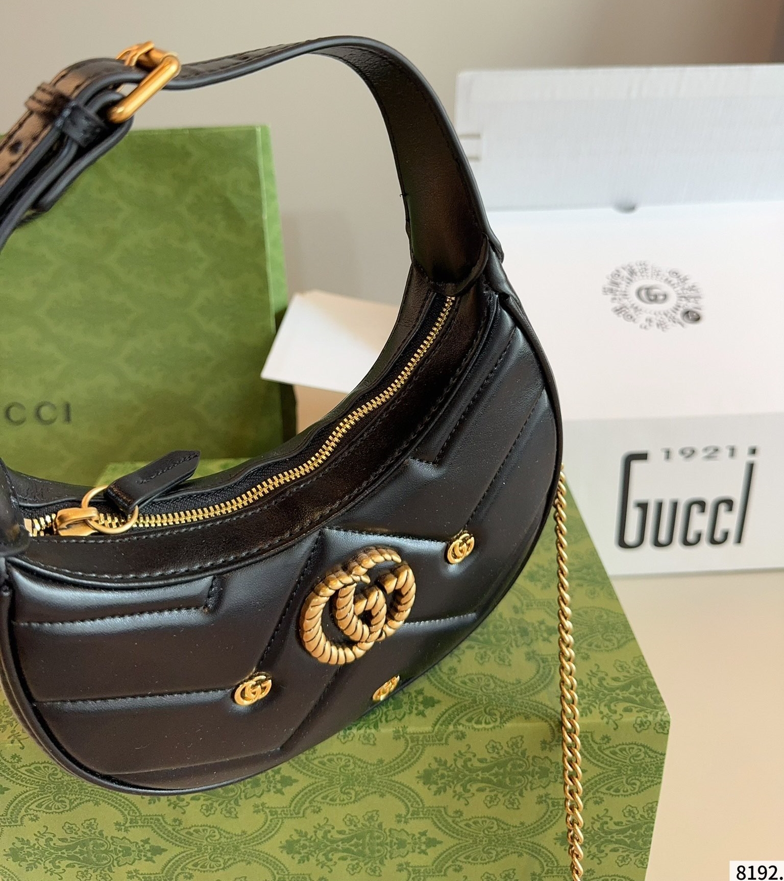 【GUCCI公式旗艦店】グッチ Marmont わきバッグ ハンドバッグ ★超人気-BRAND OFF