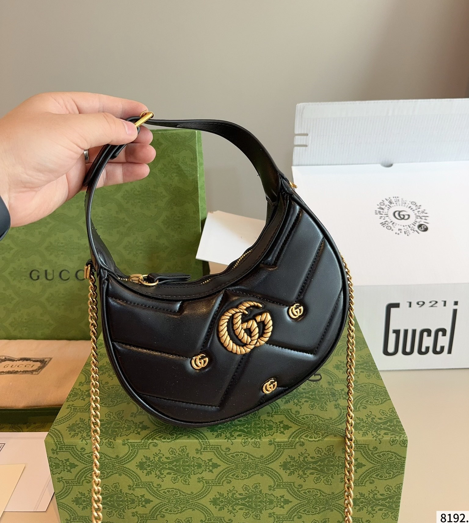【GUCCI公式旗艦店】グッチ Marmont わきバッグ ハンドバッグ ★超人気-BRAND OFF