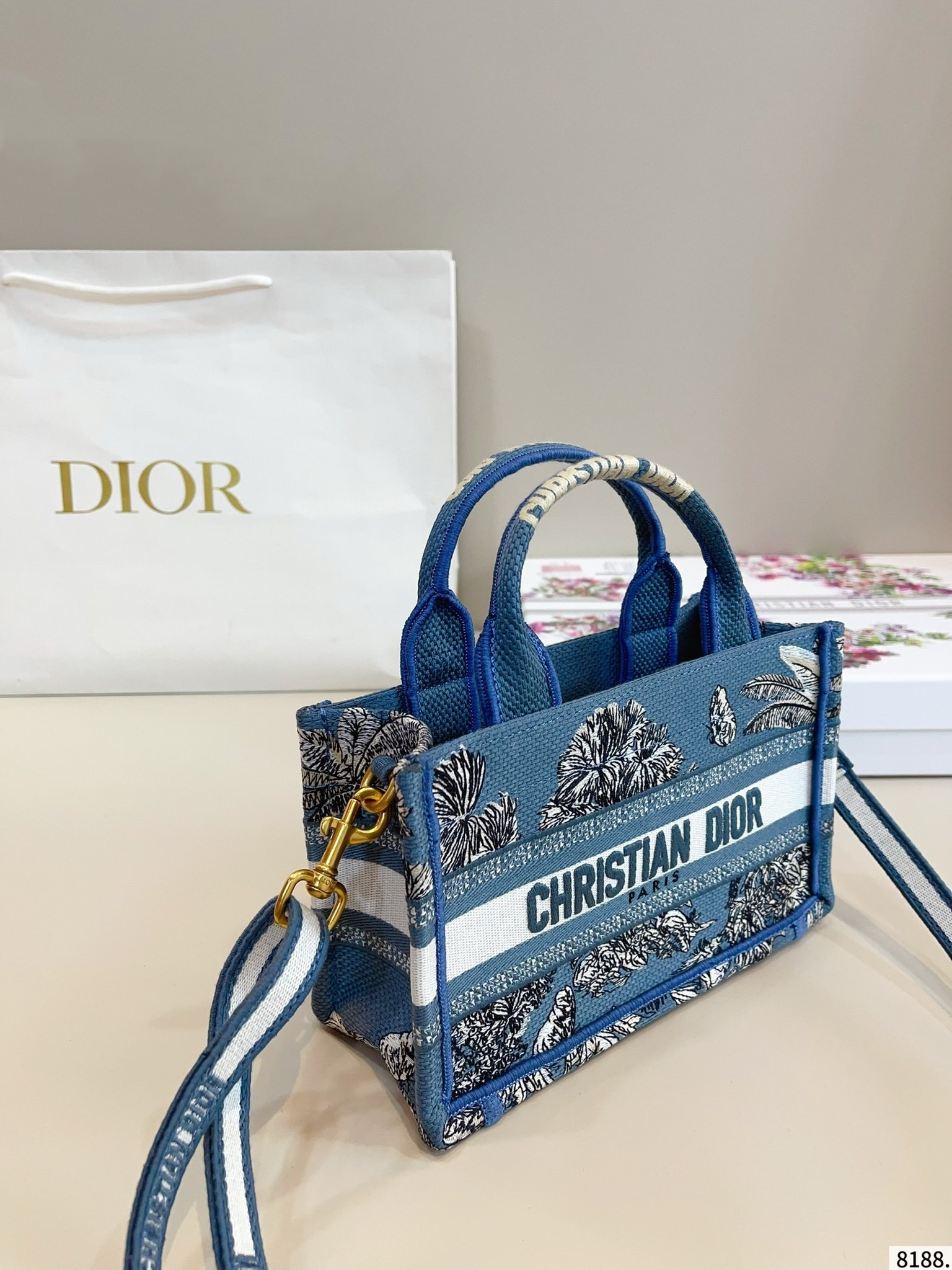 【DIOR旗艦店】ディオール MINI TOTE 刺繡 ハンドバッグ-BRAND OFF