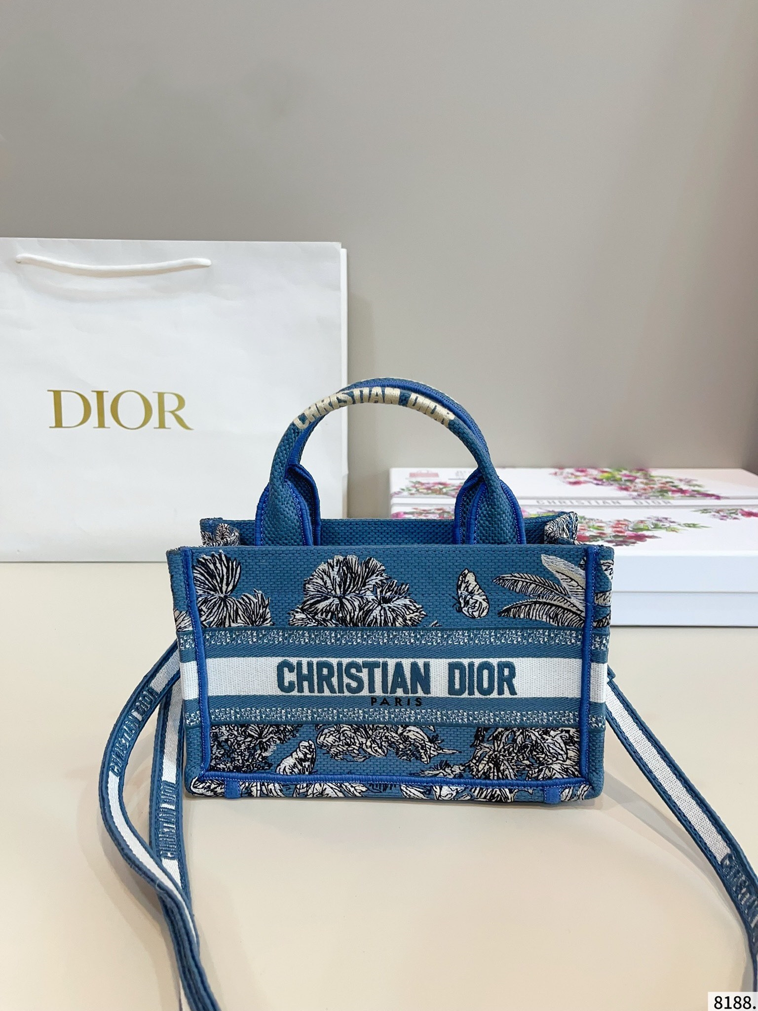 【DIOR旗艦店】ディオール MINI TOTE 刺繡 ハンドバッグ-BRAND OFF