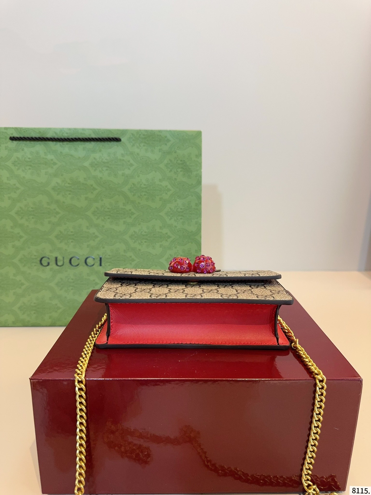 【GUCCI旗艦店】グッチ さくらんぼ チェーンバッグ★人気商品★-BRAND OFF