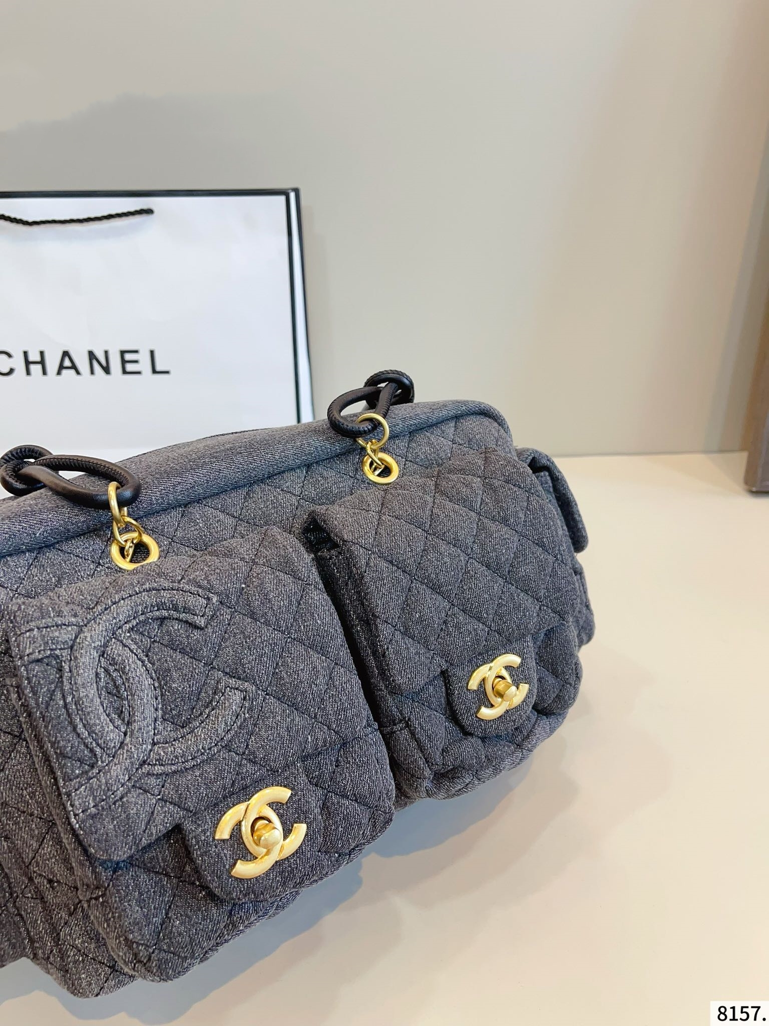 【CHANEL公式旗艦店】シャネル  デニムのショルダーバッグ 29*12*19CM-BRAND OFF