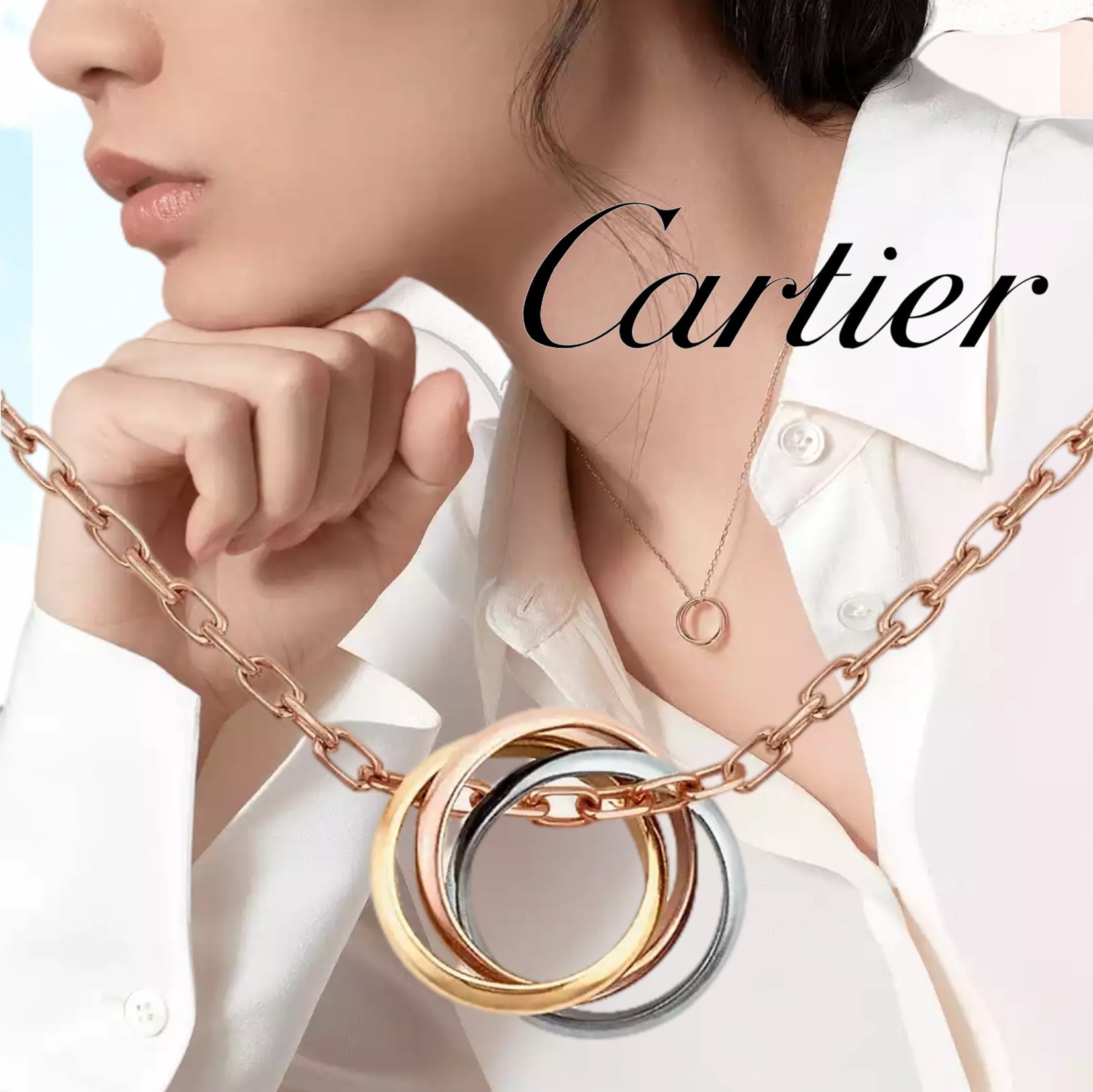 大人気！【カルティエ】ギフトに◎ トリニティ ネックレス 18K-BRAND OFF