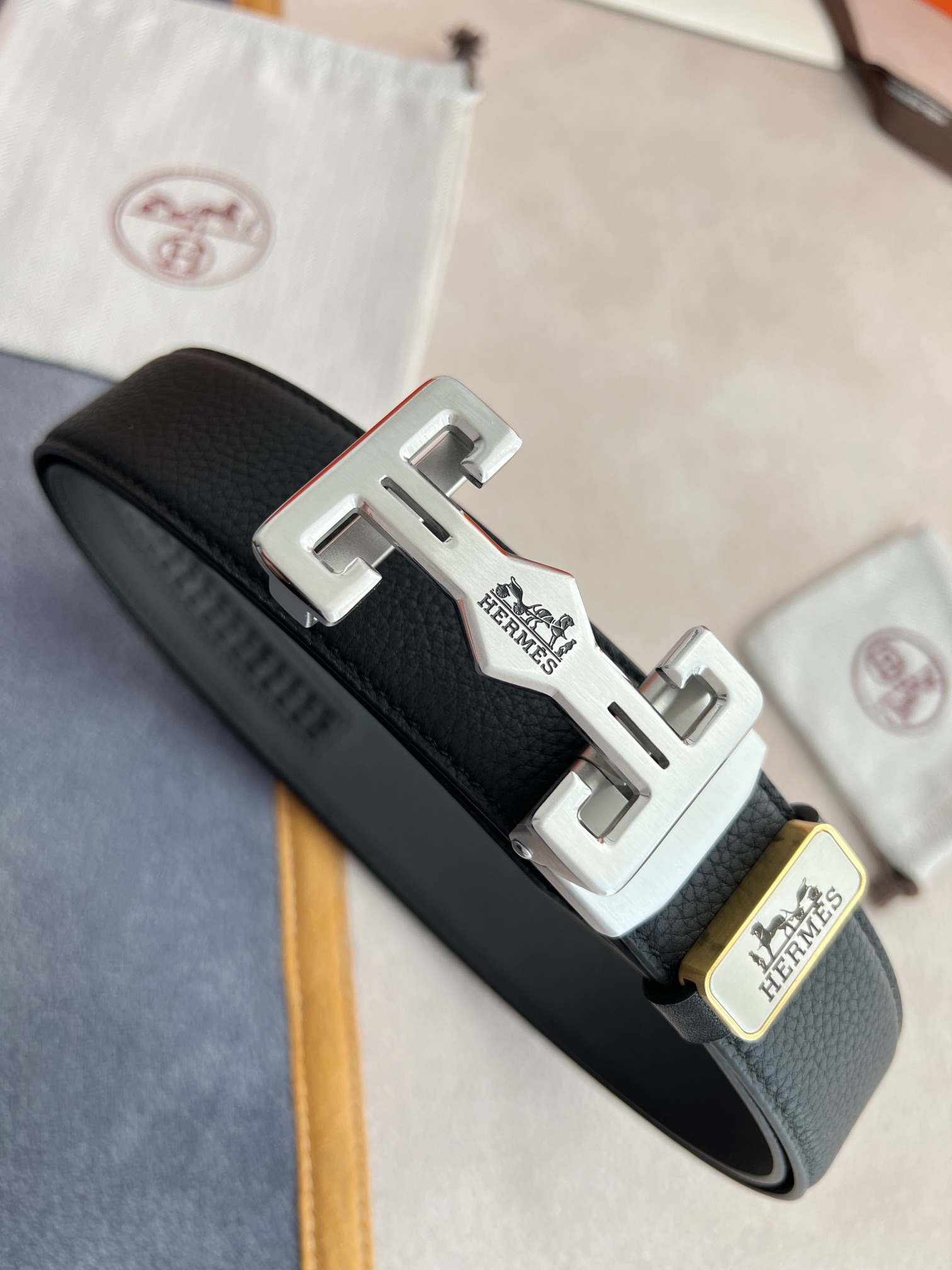 【HERMES】(エルメス) 3.5CM ベルト メンズ-BRAND OFF