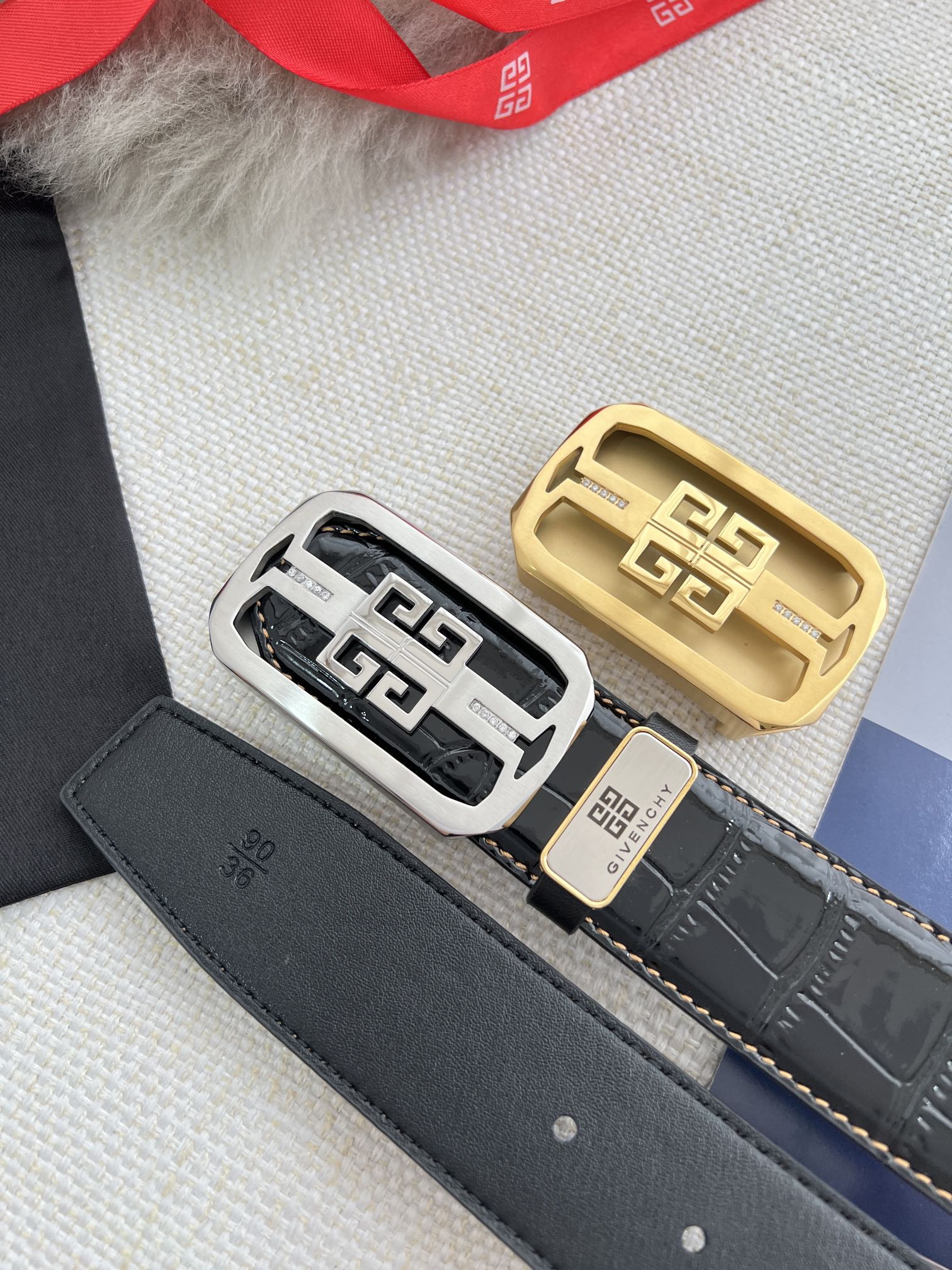 【GIVENCHY】(ジバンシー) 3.8cmベルト メンズ-BRAND OFF