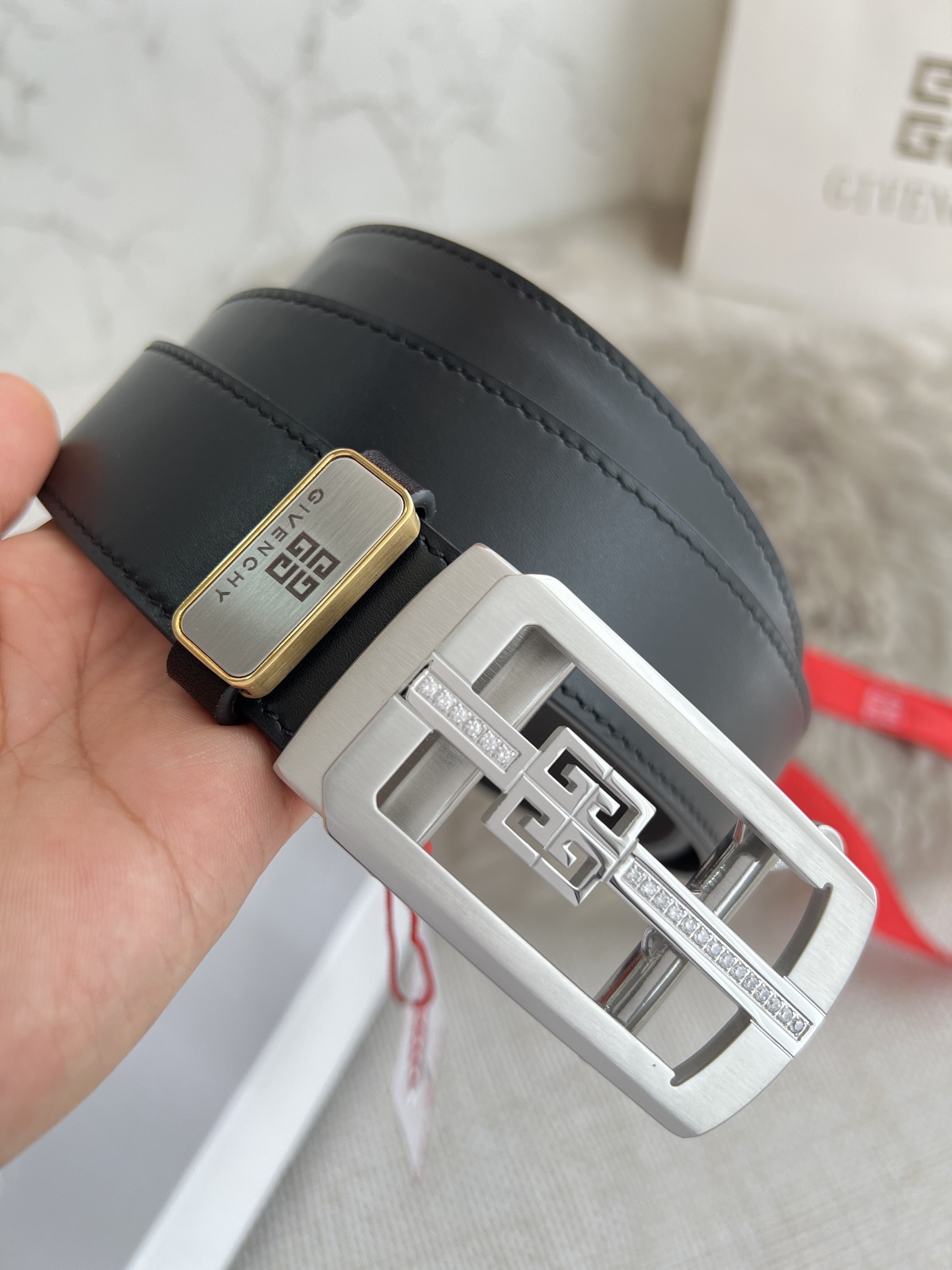 【GIVENCHY】(ジバンシー) 3.5cmベルト メンズ-BRAND OFF