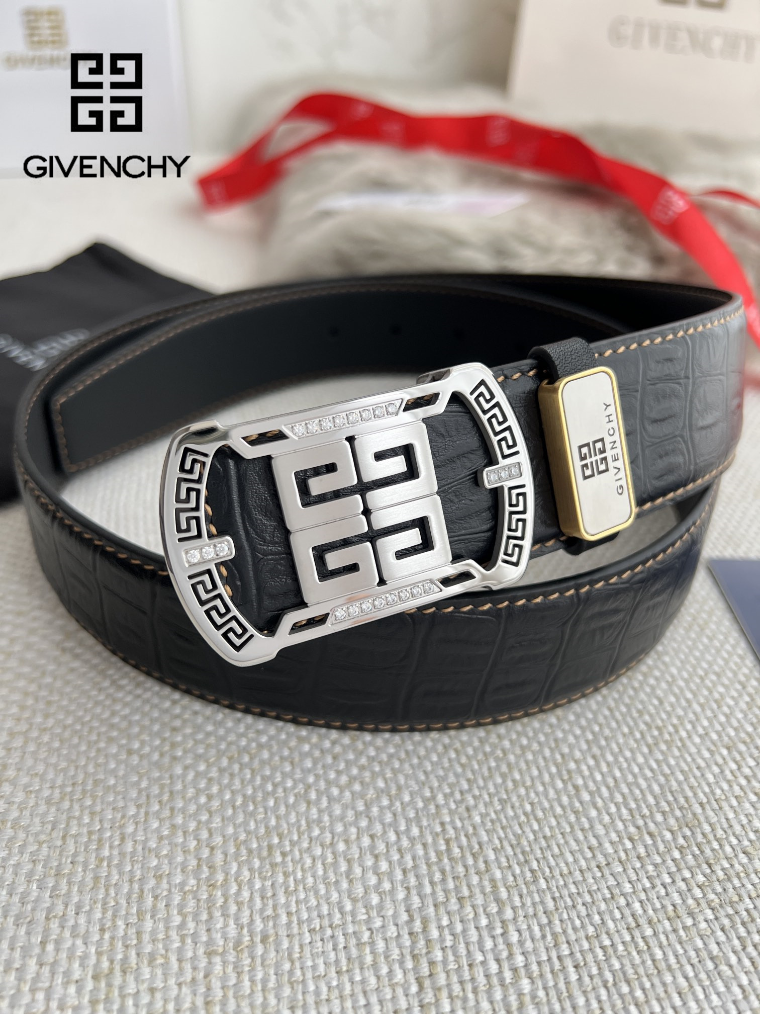 【GIVENCHY】(ジバンシー) 3.8cmベルト メンズ-BRAND OFF