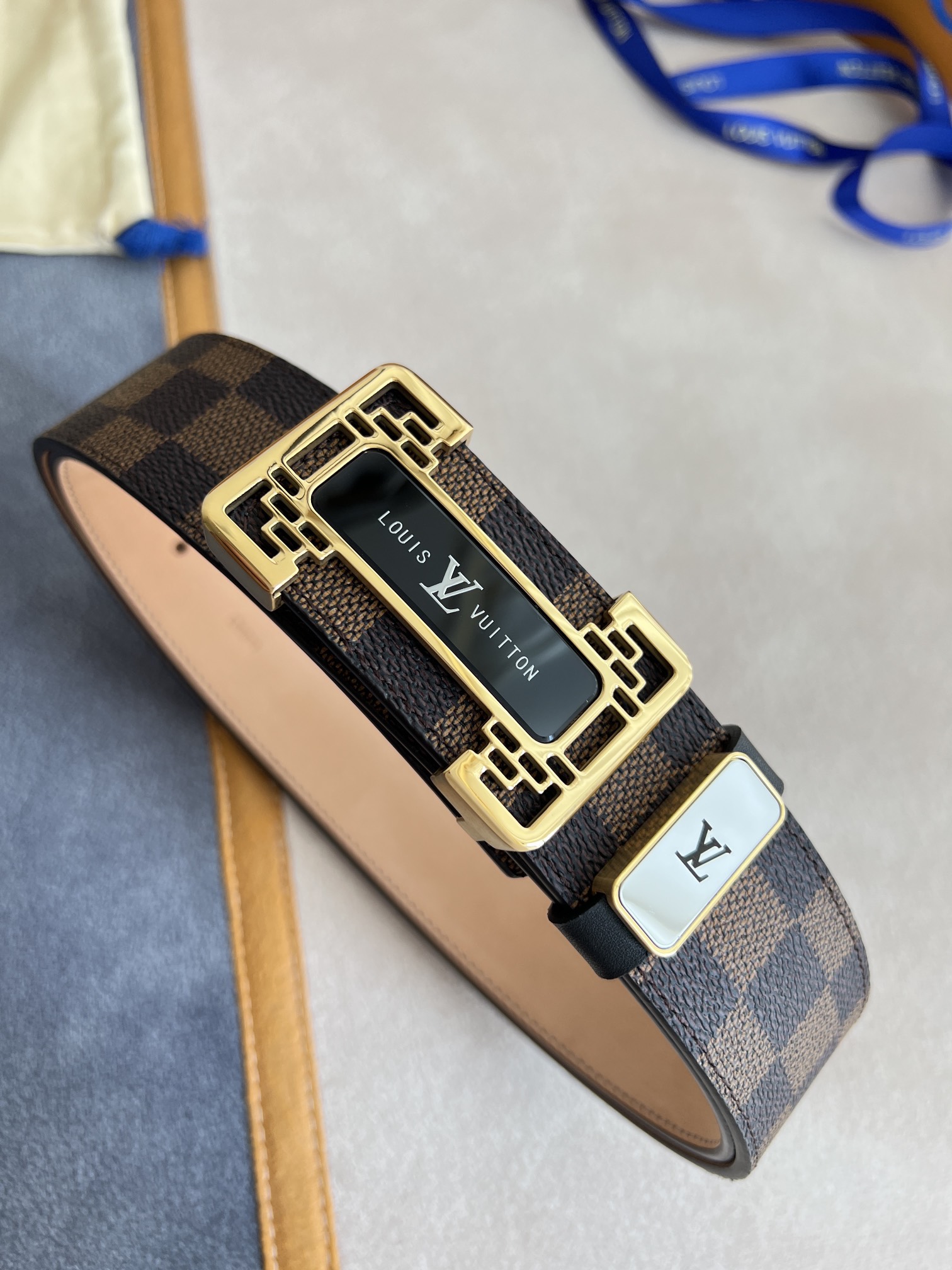 【 LOUIS VUITTON】(ルイヴィトン) 3.8cmベルト メンズ-BRAND OFF