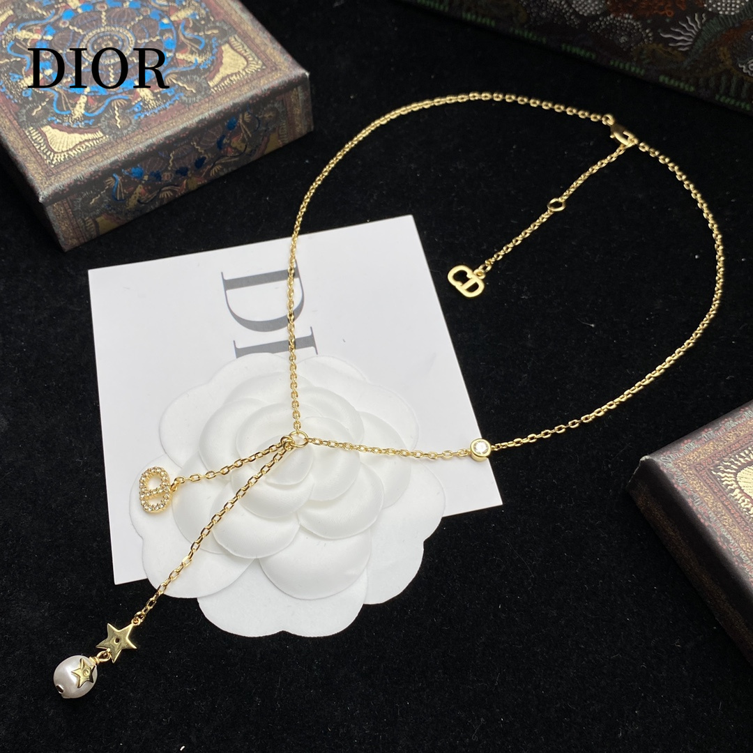 【DIOR】ネックレス、新しいネックレス万能シンプルファッションオーナメント-BRAND OFF