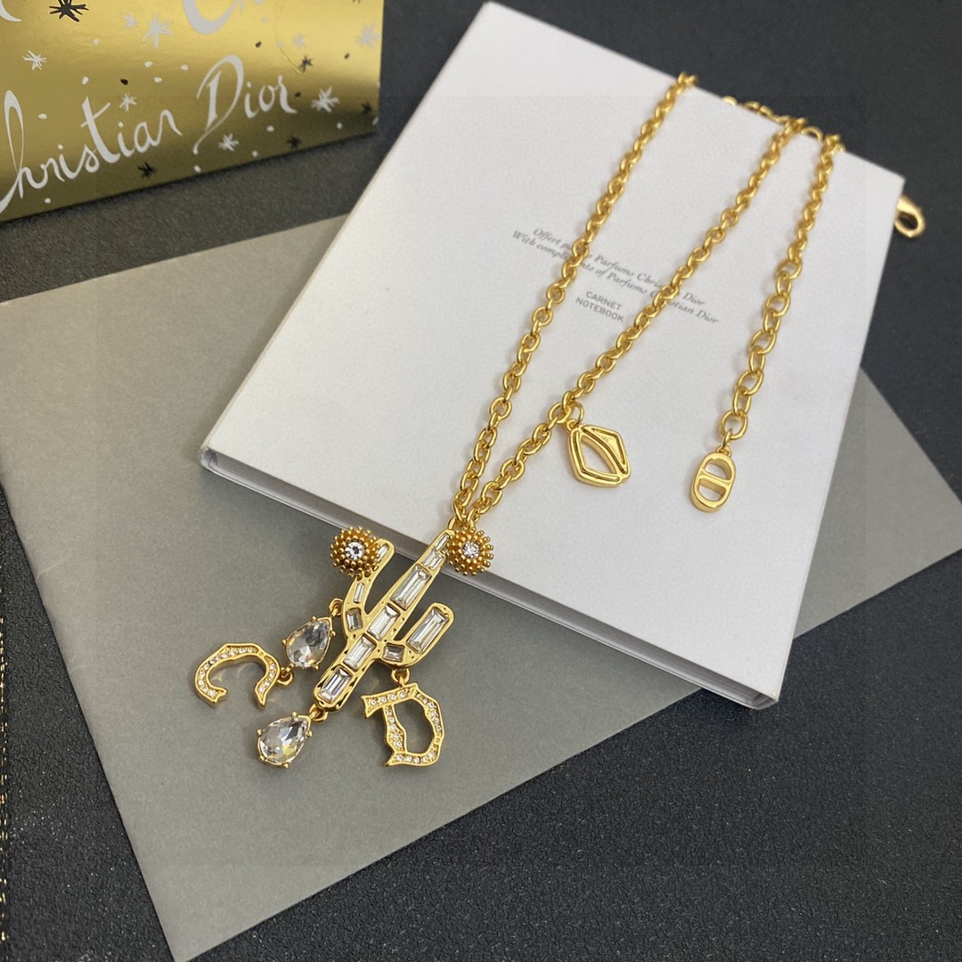 【DIOR】ネックレス、新しいネックレス万能シンプルファッションオーナメント-BRAND OFF