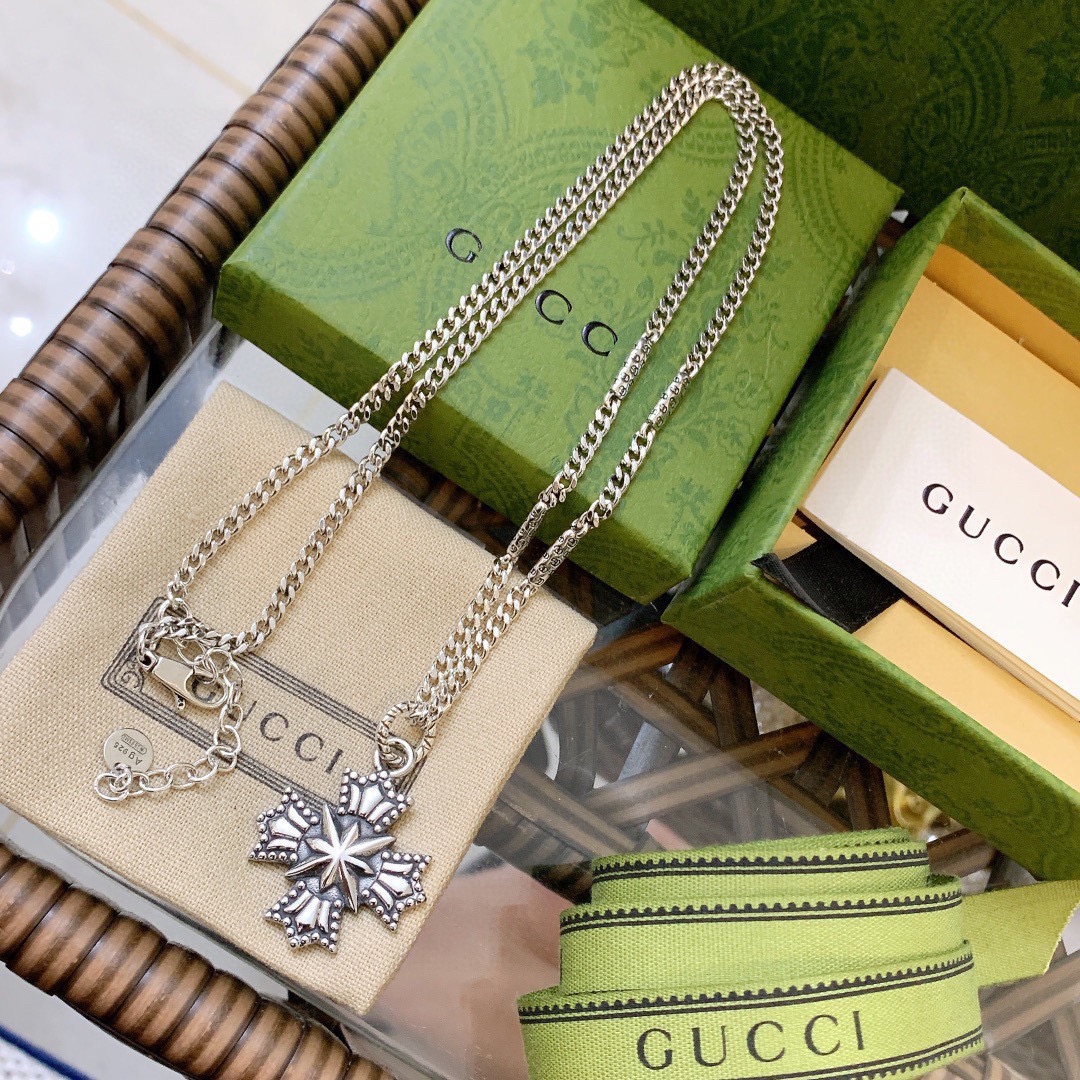【GUCCI】ネックレス、新しいネックレス万能シンプルファッションオーナメント-BRAND OFF