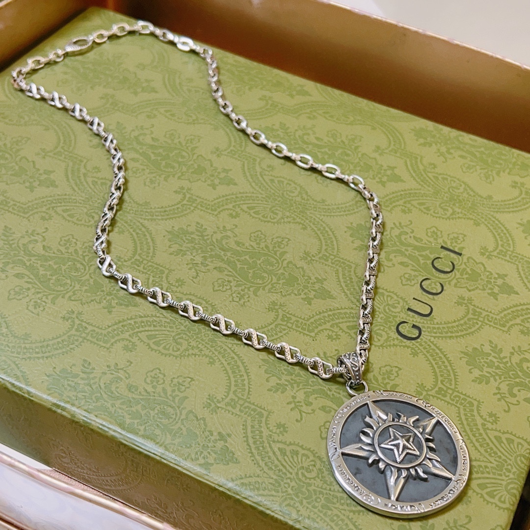 【GUCCI】ネックレス、新しいネックレス万能シンプルファッションオーナメント-BRAND OFF